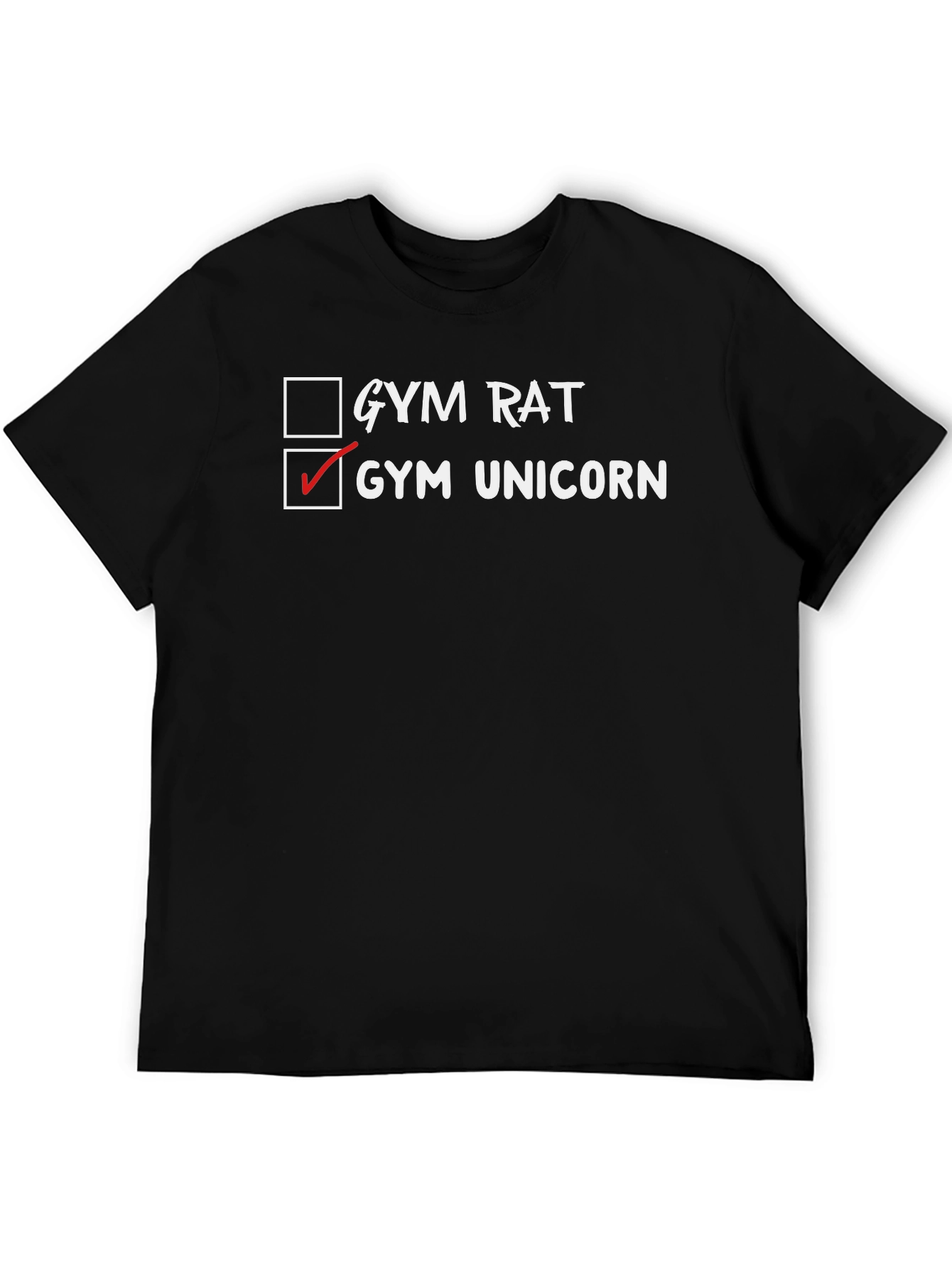 Black Gym Unicorn Graphic Tee - Black Cotton T-Shirt view 5