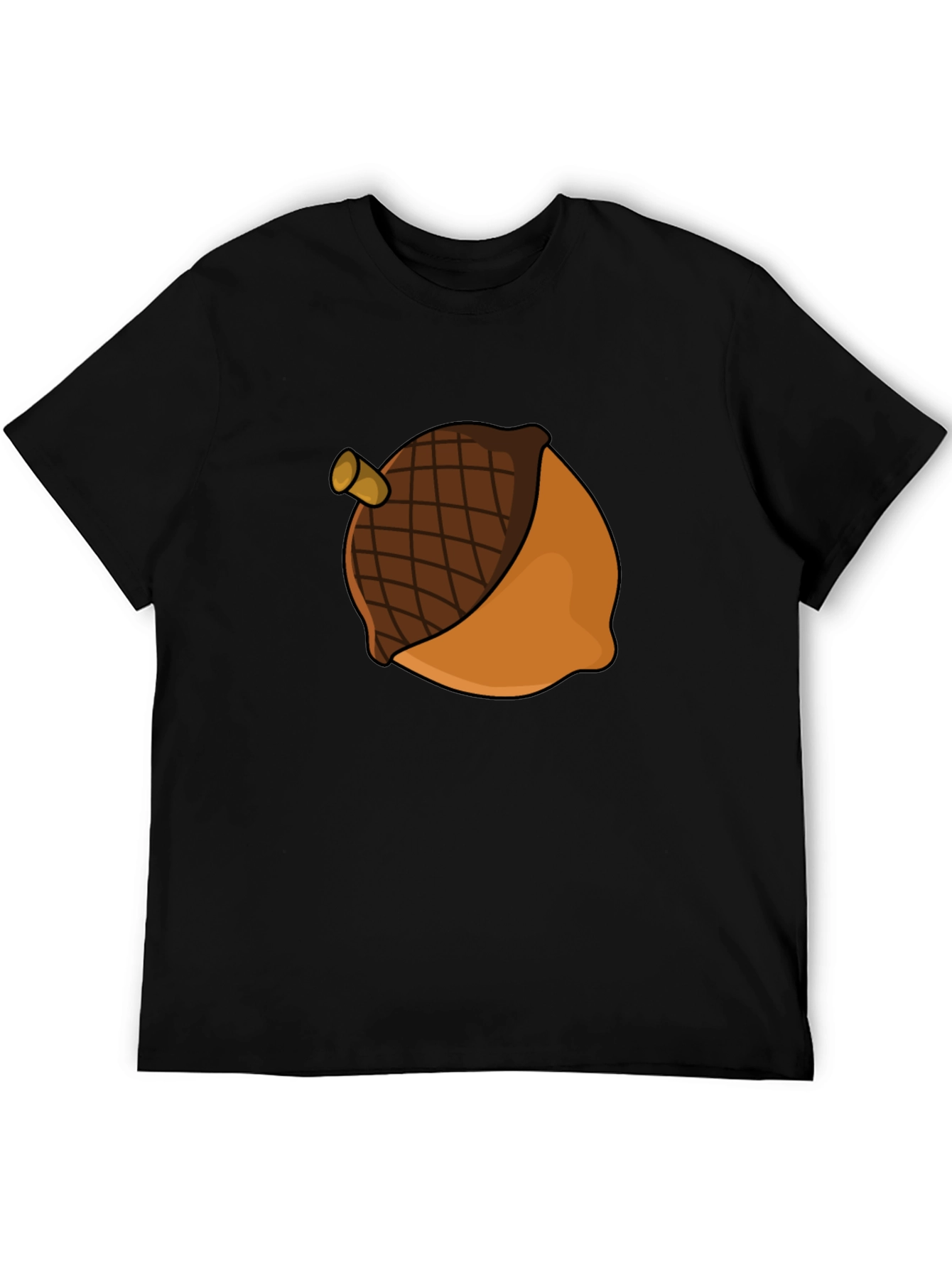 Black Acorn Graphic Tee - Nature Inspired Casual Wear view 5
