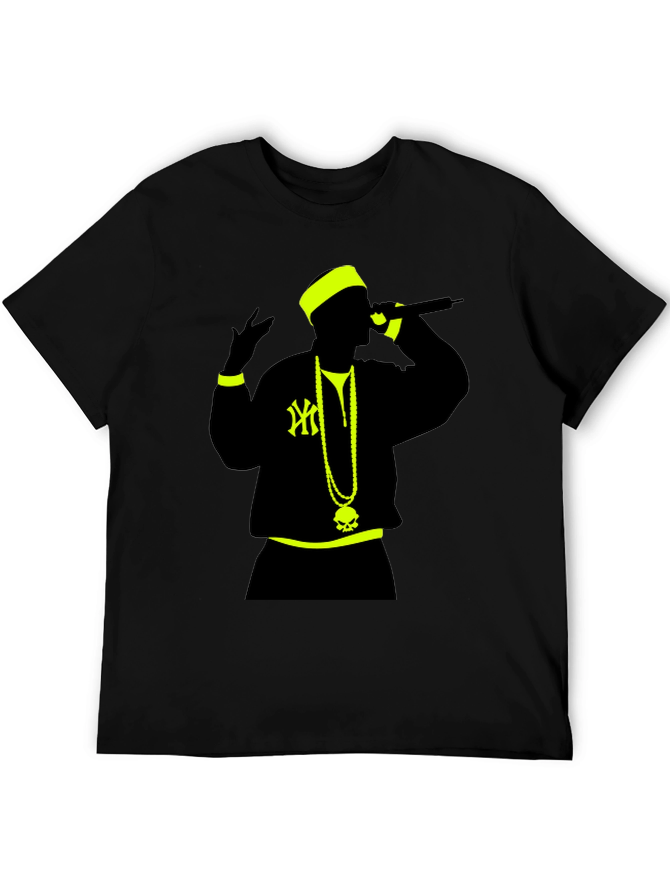 Black Hip Hop Icon Graphic Tee - Black view 5