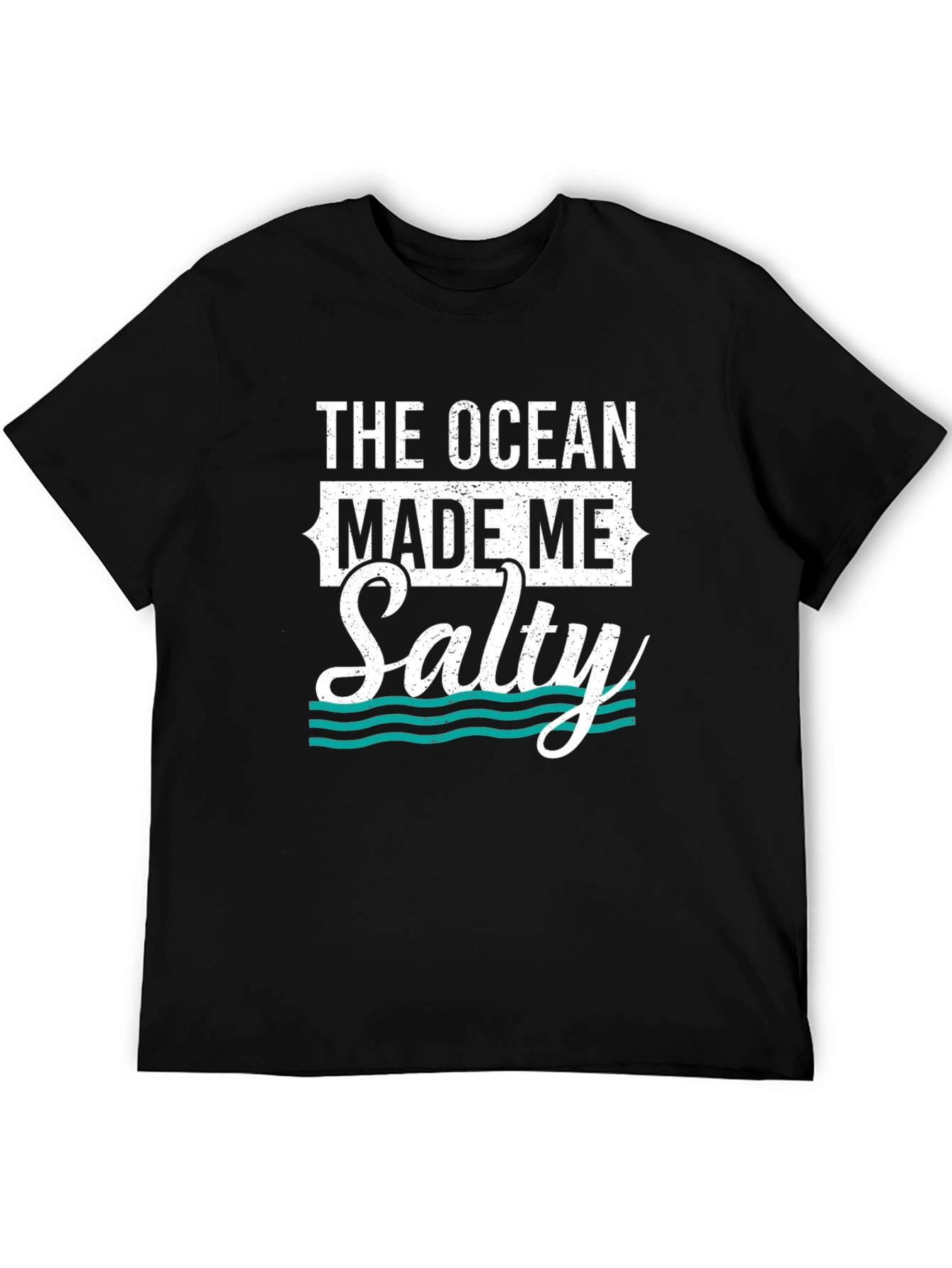 Black The Ocean Made Me Salty Graphic Tee view 5