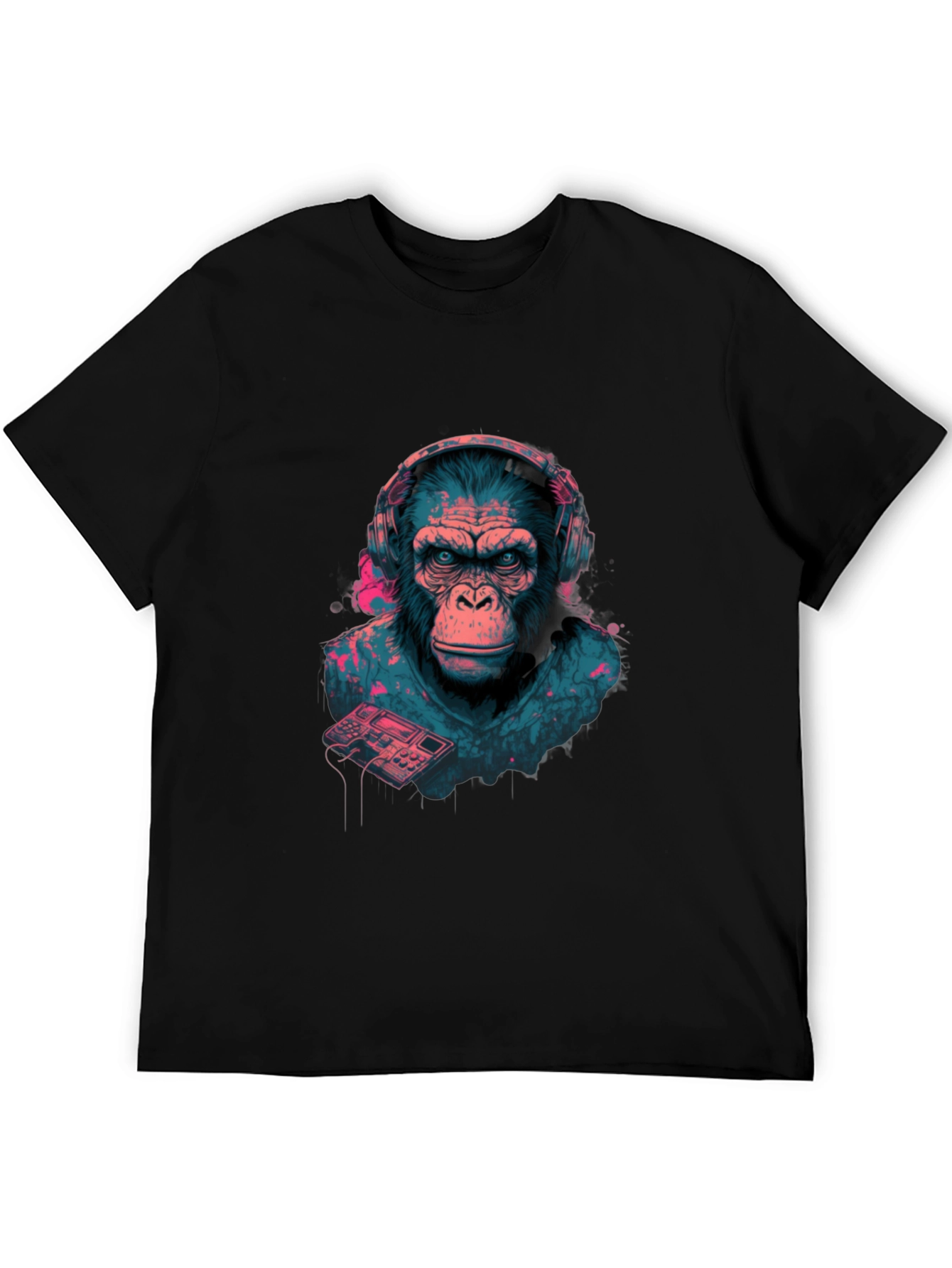 Black DJ Ape Graphic Tee - Cool & Unique Design view 5