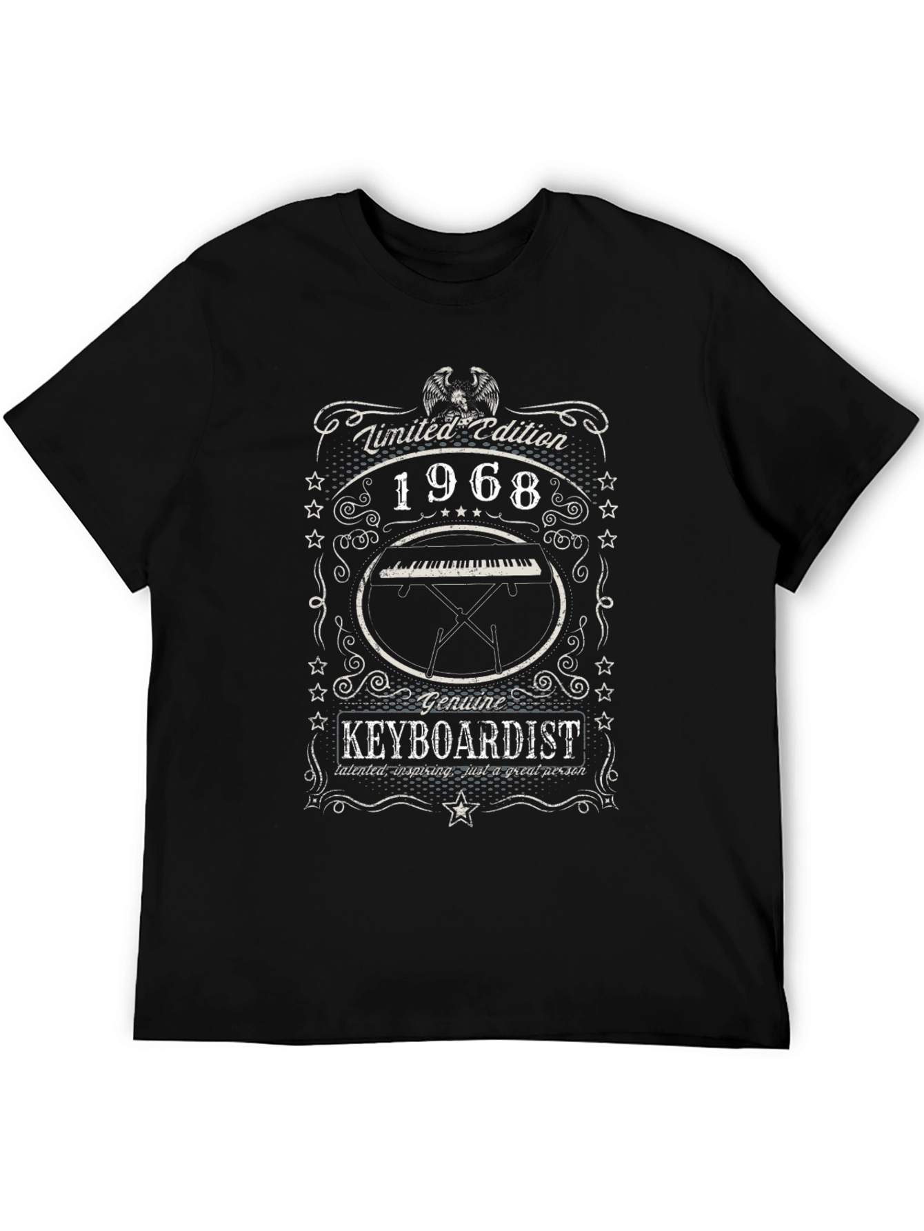 Black Limited Edition 1968 Keyboardist T-Shirt view 5