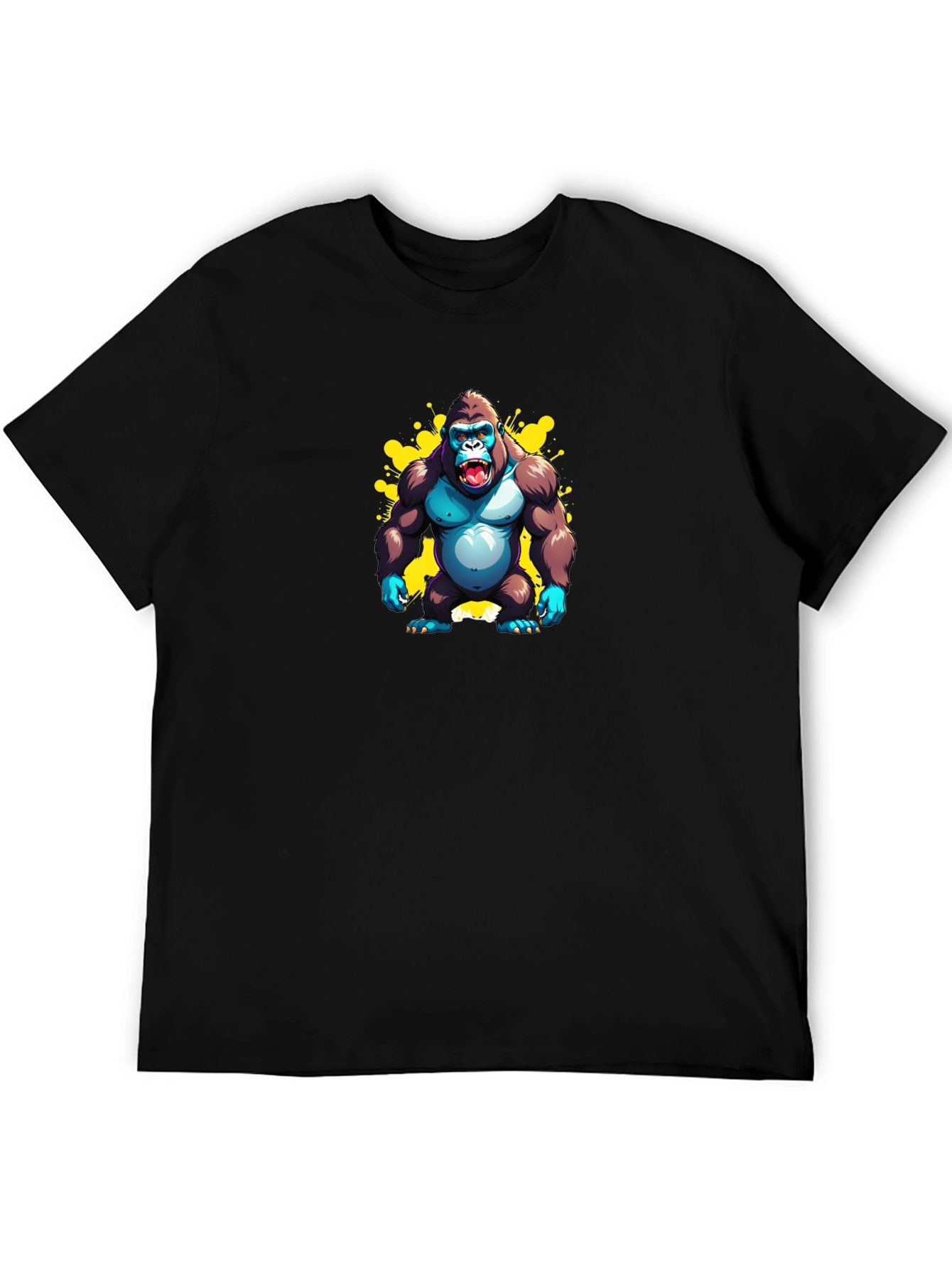 Black Gorilla Graphic Black T-Shirt view 5