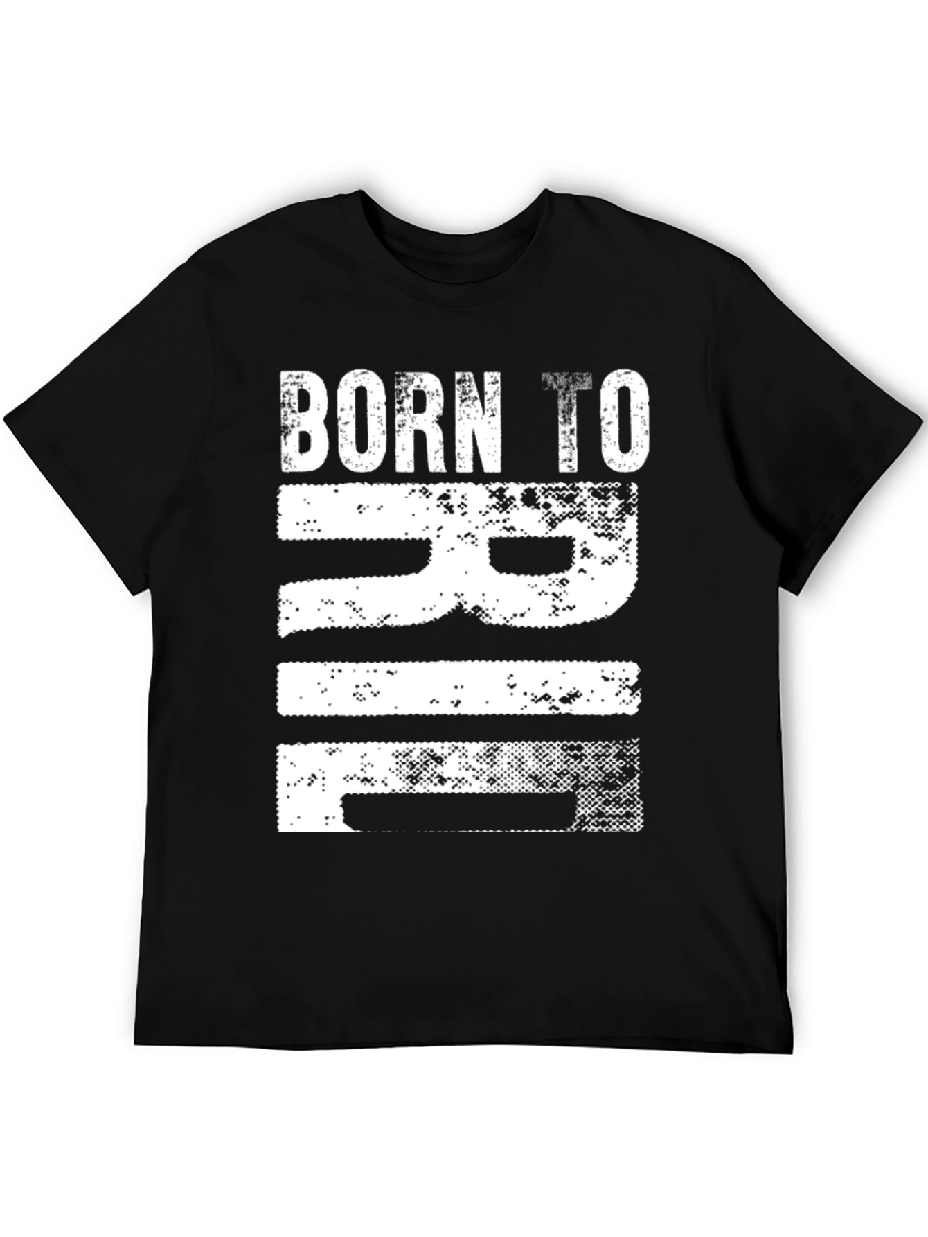 Black Born to RIF T-Shirt - Distressed Graphic Tee view 5