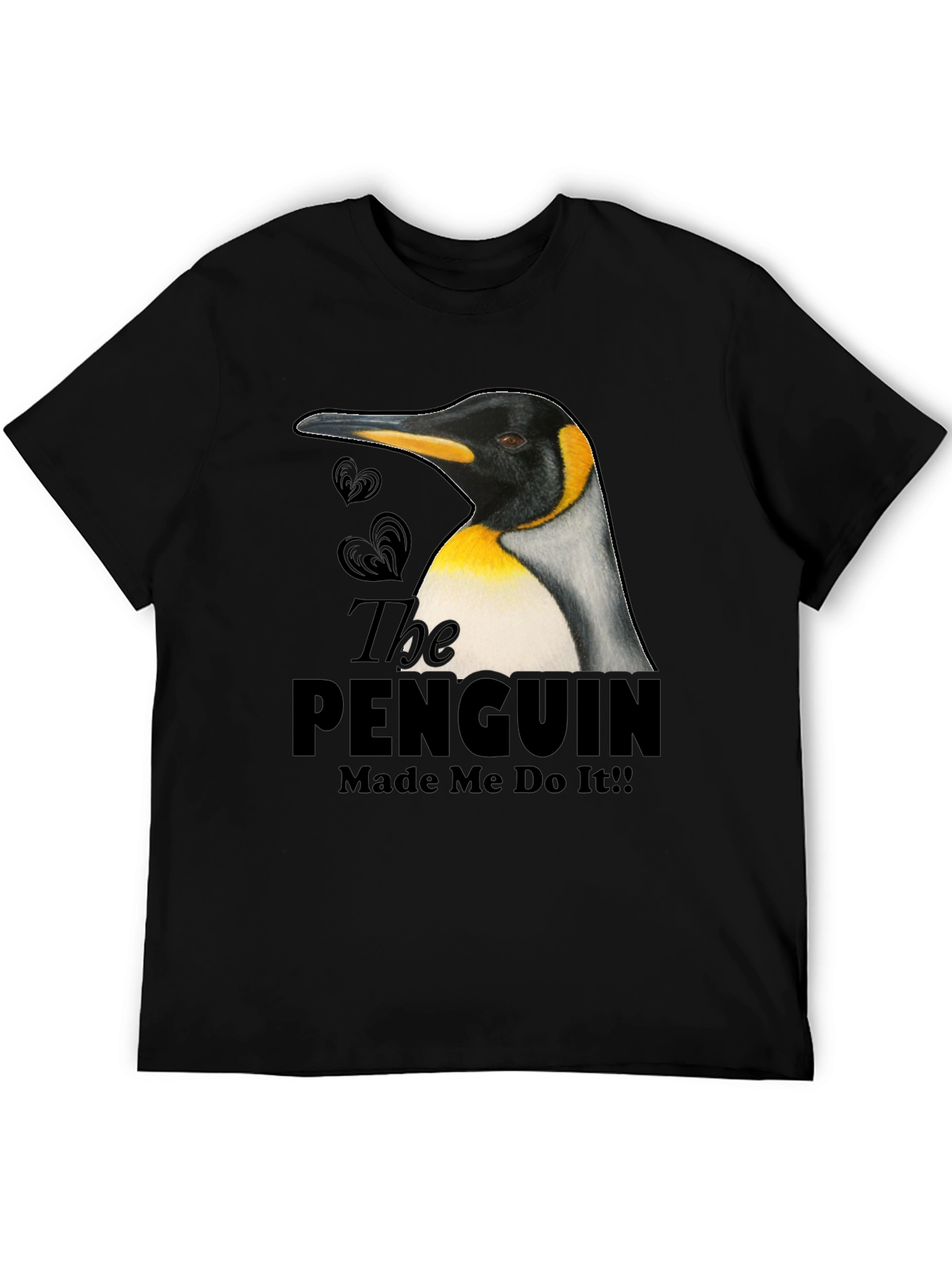 Black Penguin Made Me Do It! Novelty T-Shirt view 5