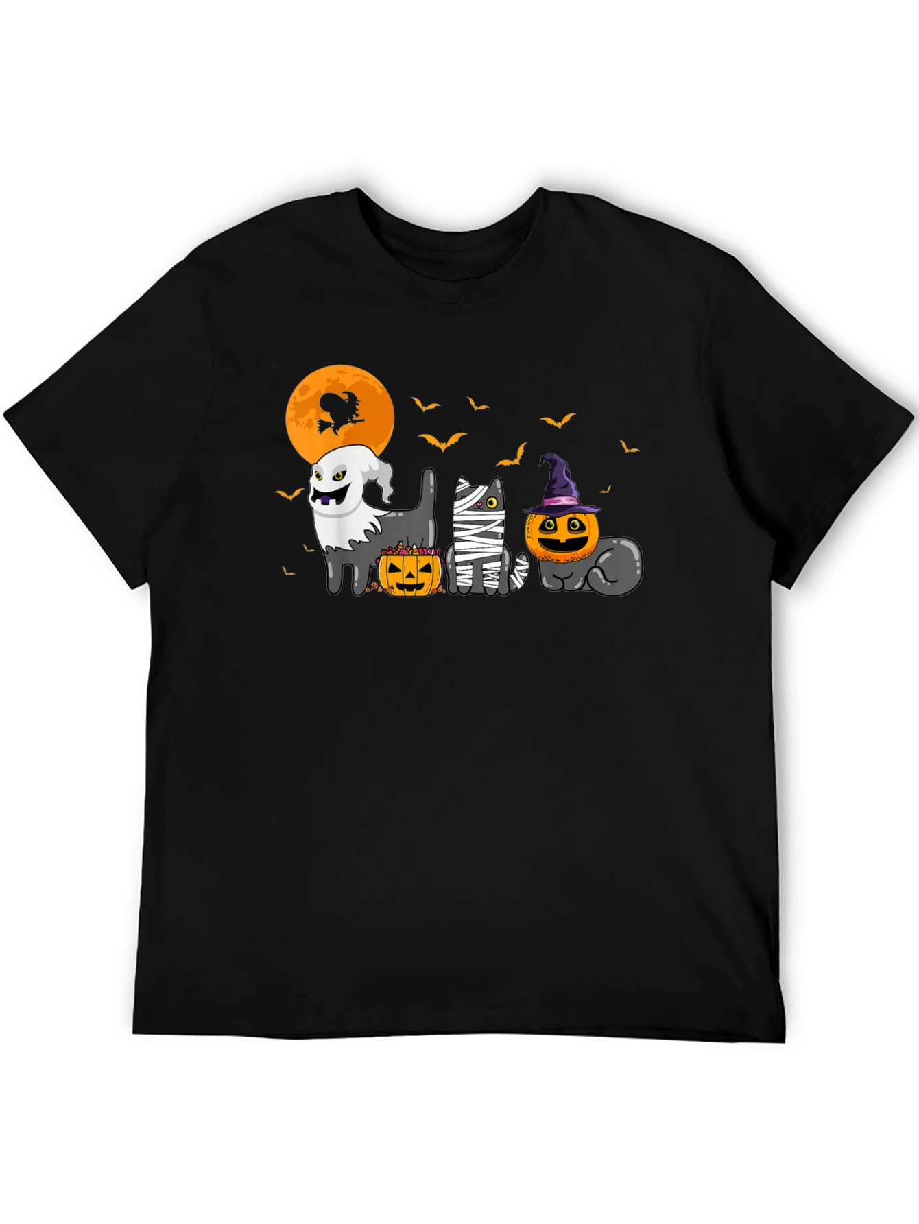 Halloween Cats Graphic T-Shirt - 5