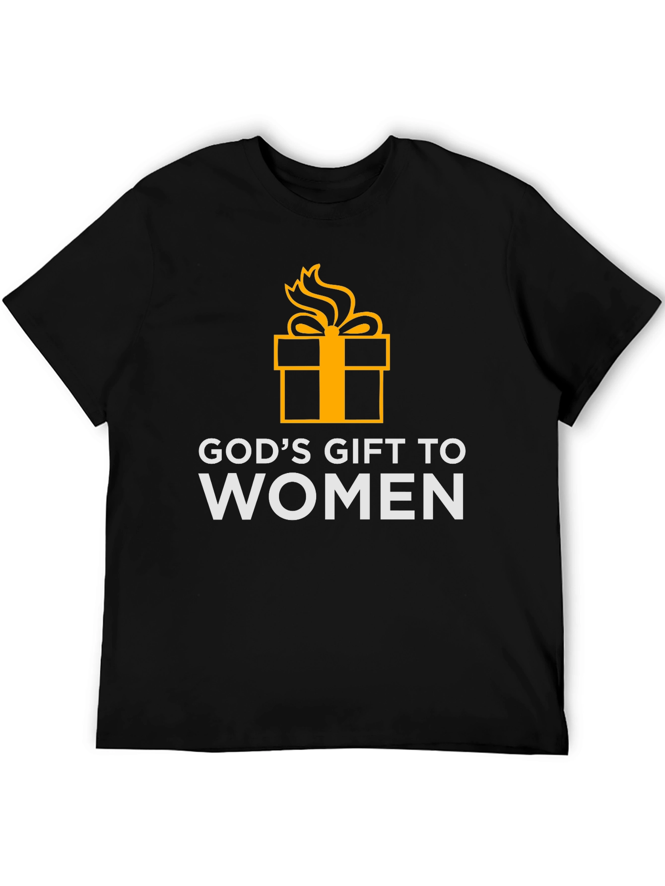 Black God's Gift to Women T-Shirt - Novelty Graphic Tee view 5