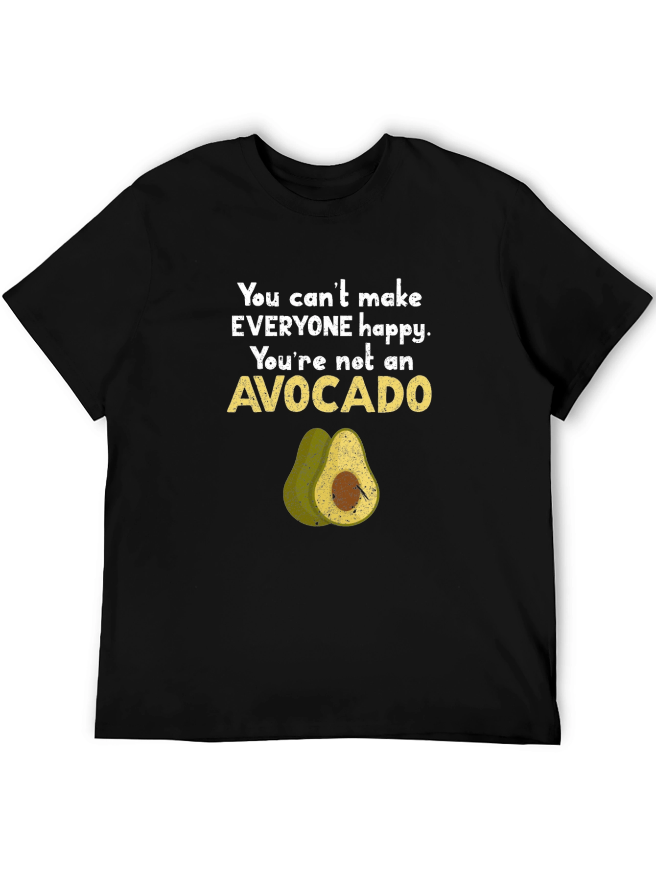 Black Funny Avocado Graphic T-Shirt - You Can't Make Everyone Happy view 5
