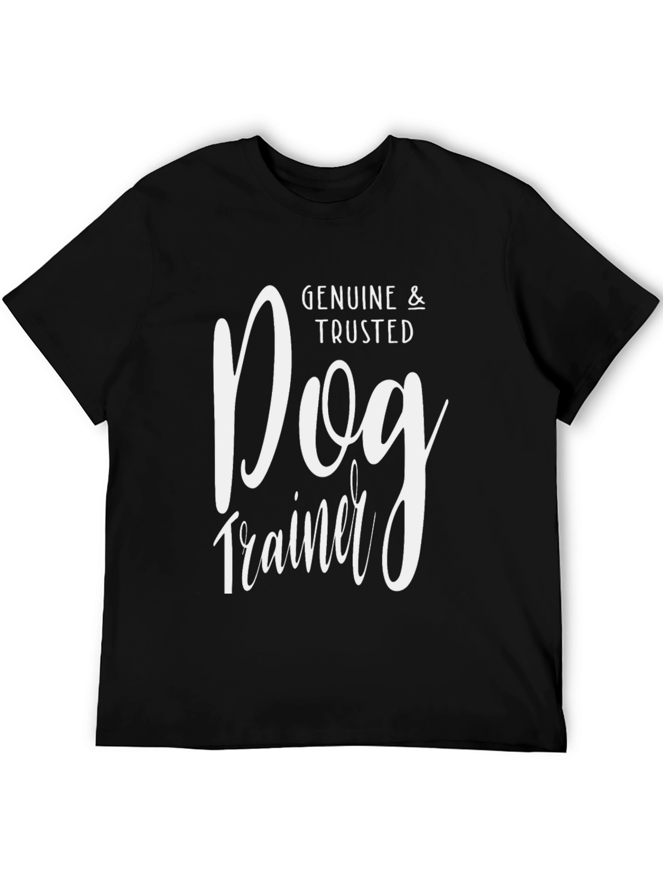 Black Genuine & Trusted Dog Trainer Black T-Shirt view 5