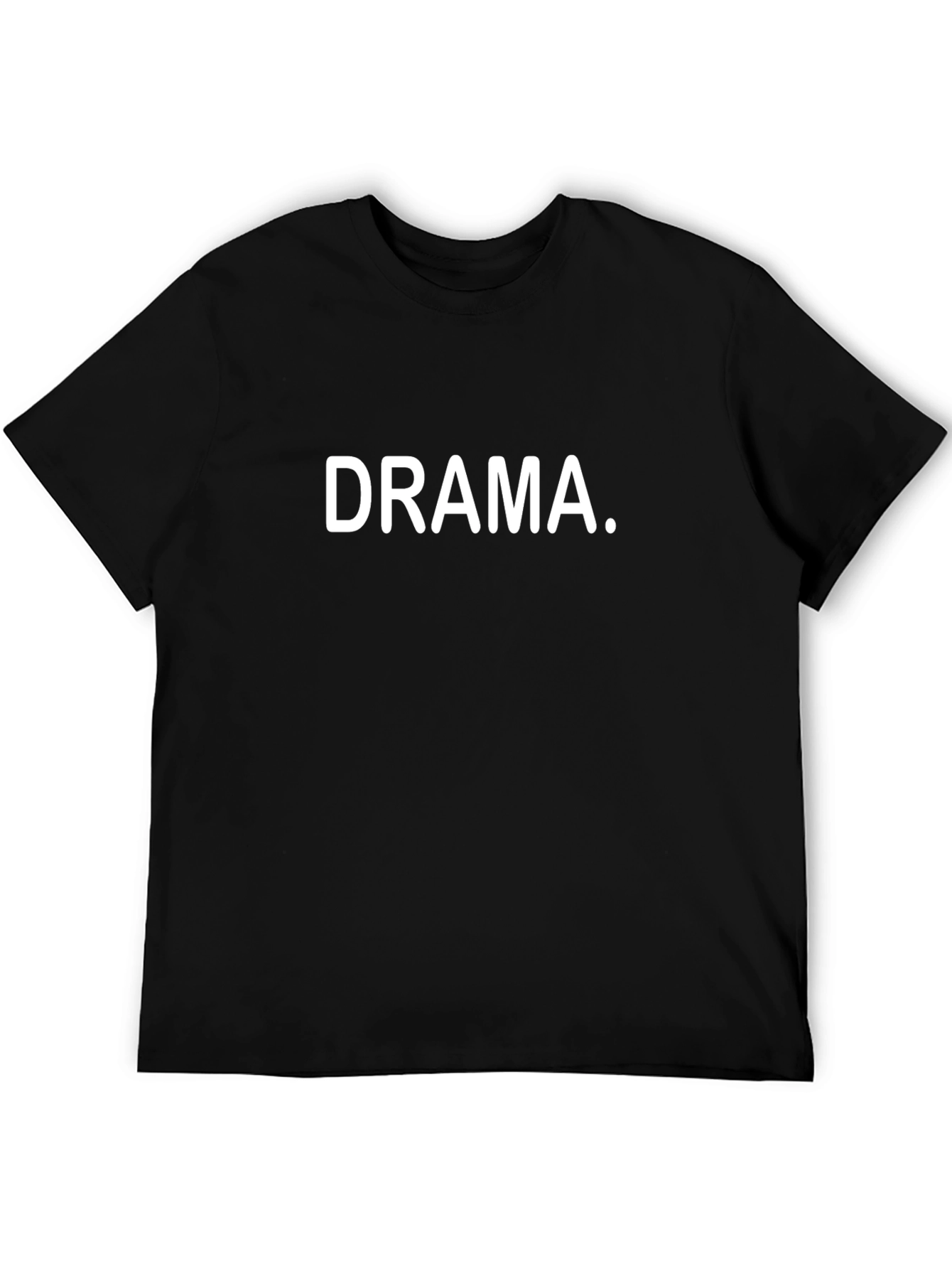 Black Drama T-Shirt - Black Cotton Tee view 5