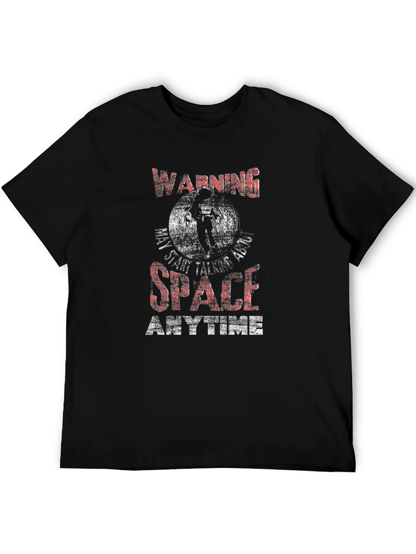 Black Warning May Start Talking About Space T-Shirt view 5