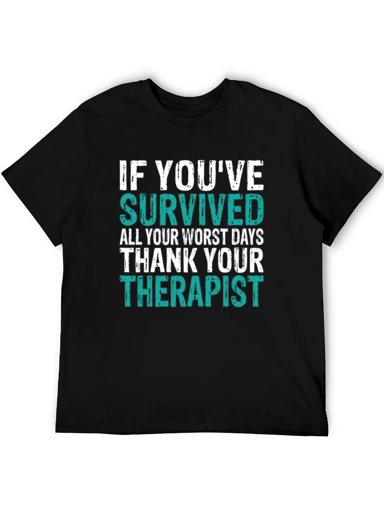 Black Thank Your Therapist T-Shirt view 5
