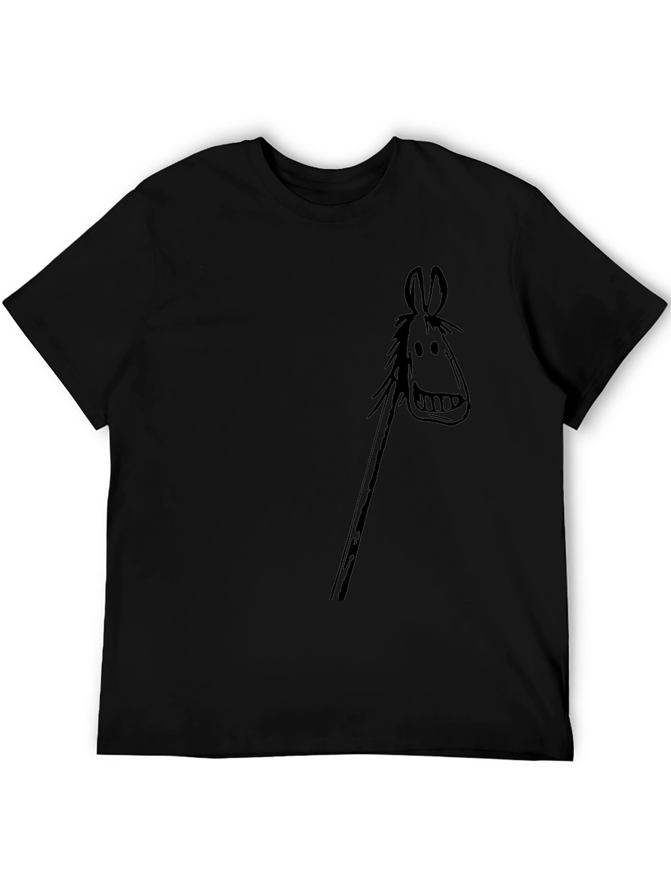 Black Black Stick Horse Graphic Tee view 5