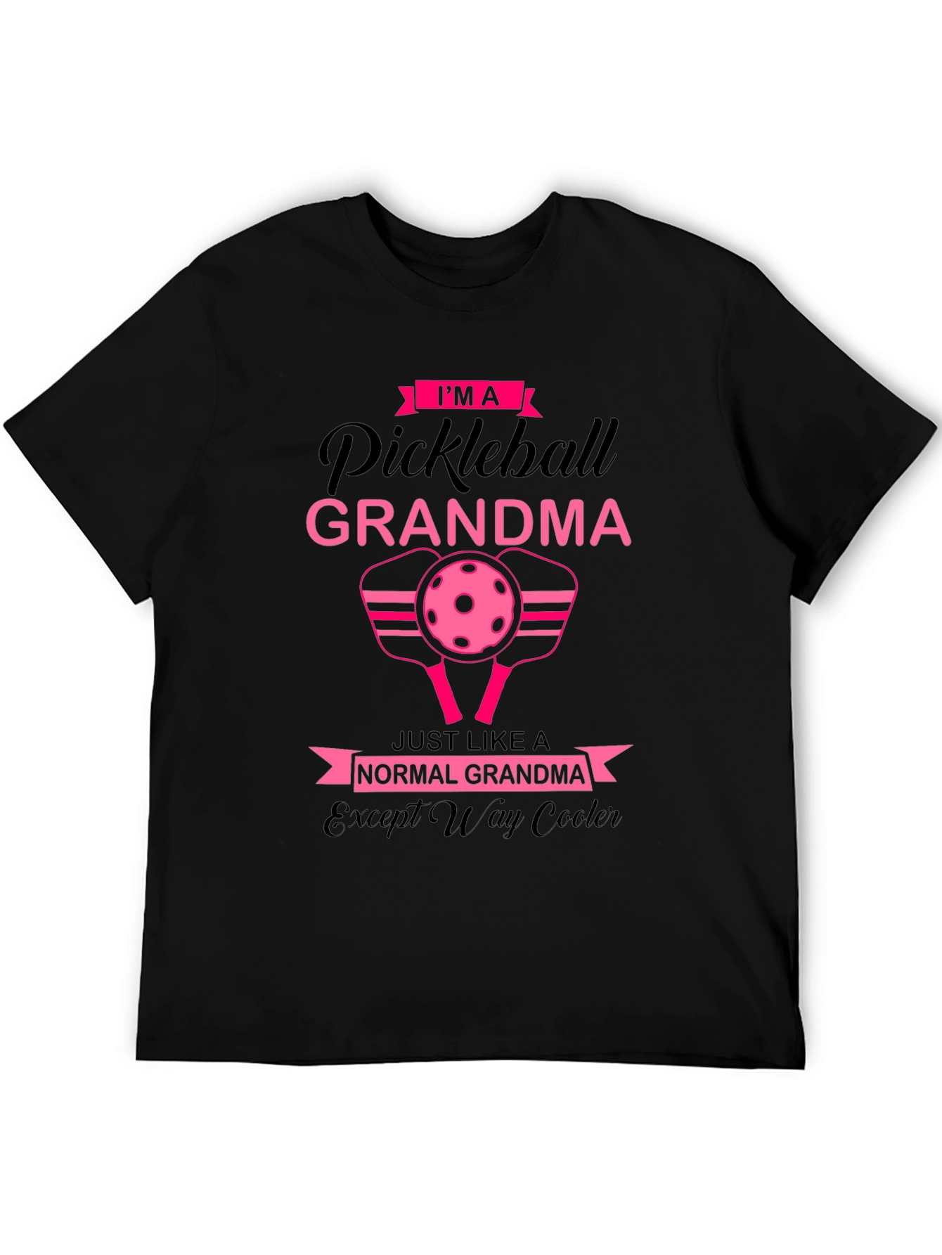 Black Pickleball Grandma T-Shirt - Cool Grandma Tee view 5