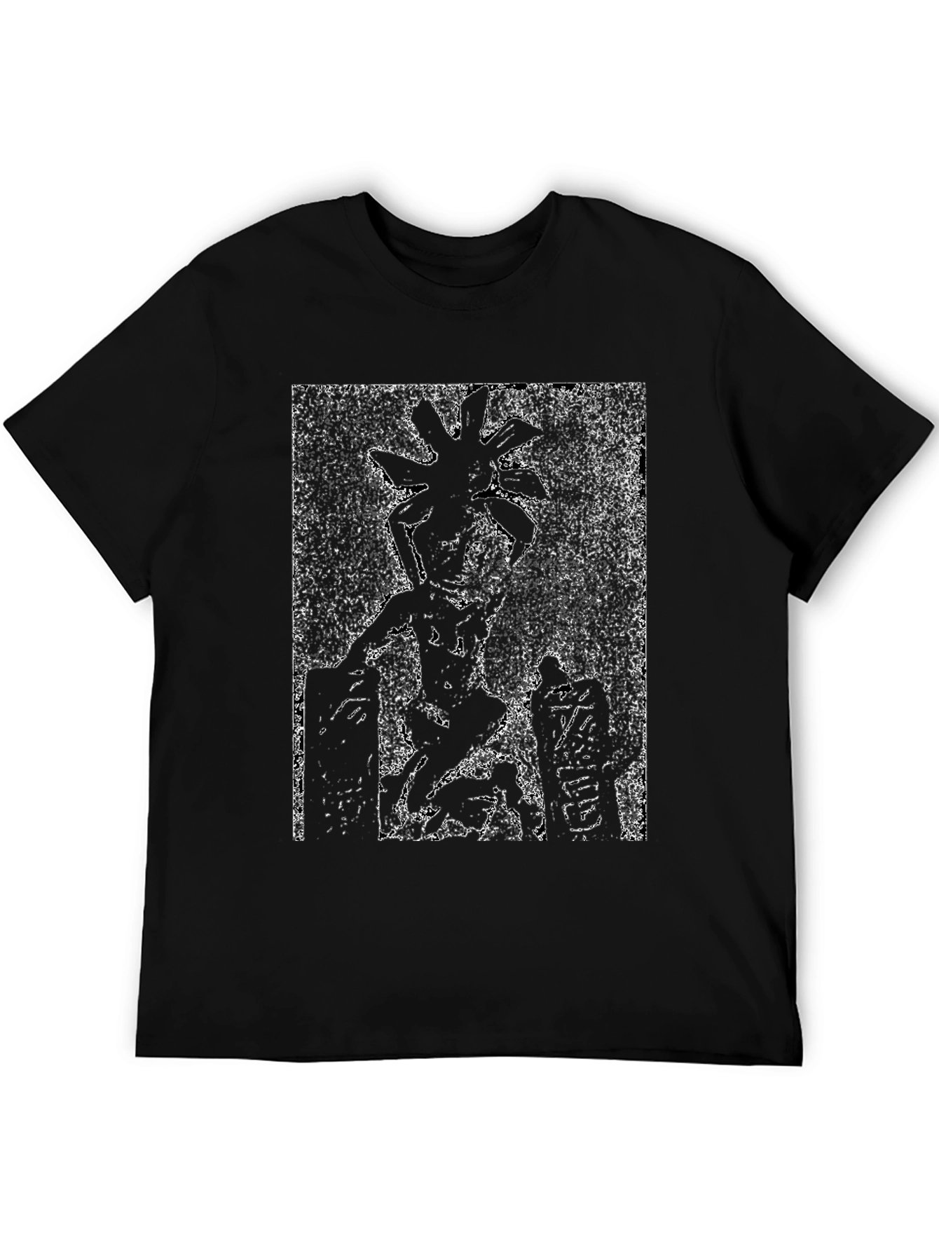Black Graphic Print Black T-Shirt view 5