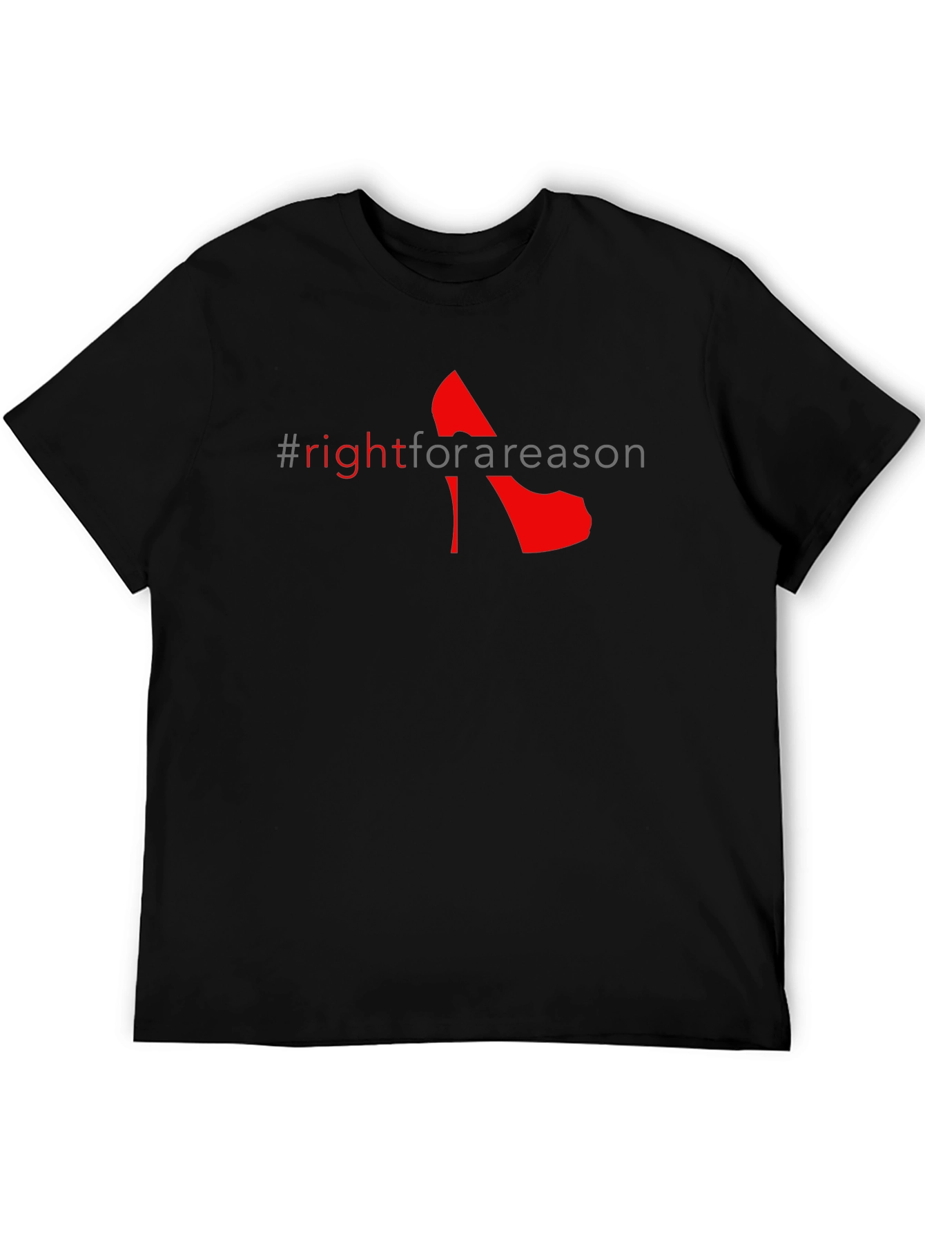 Black Right For A Reason Graphic Tee - Black view 5