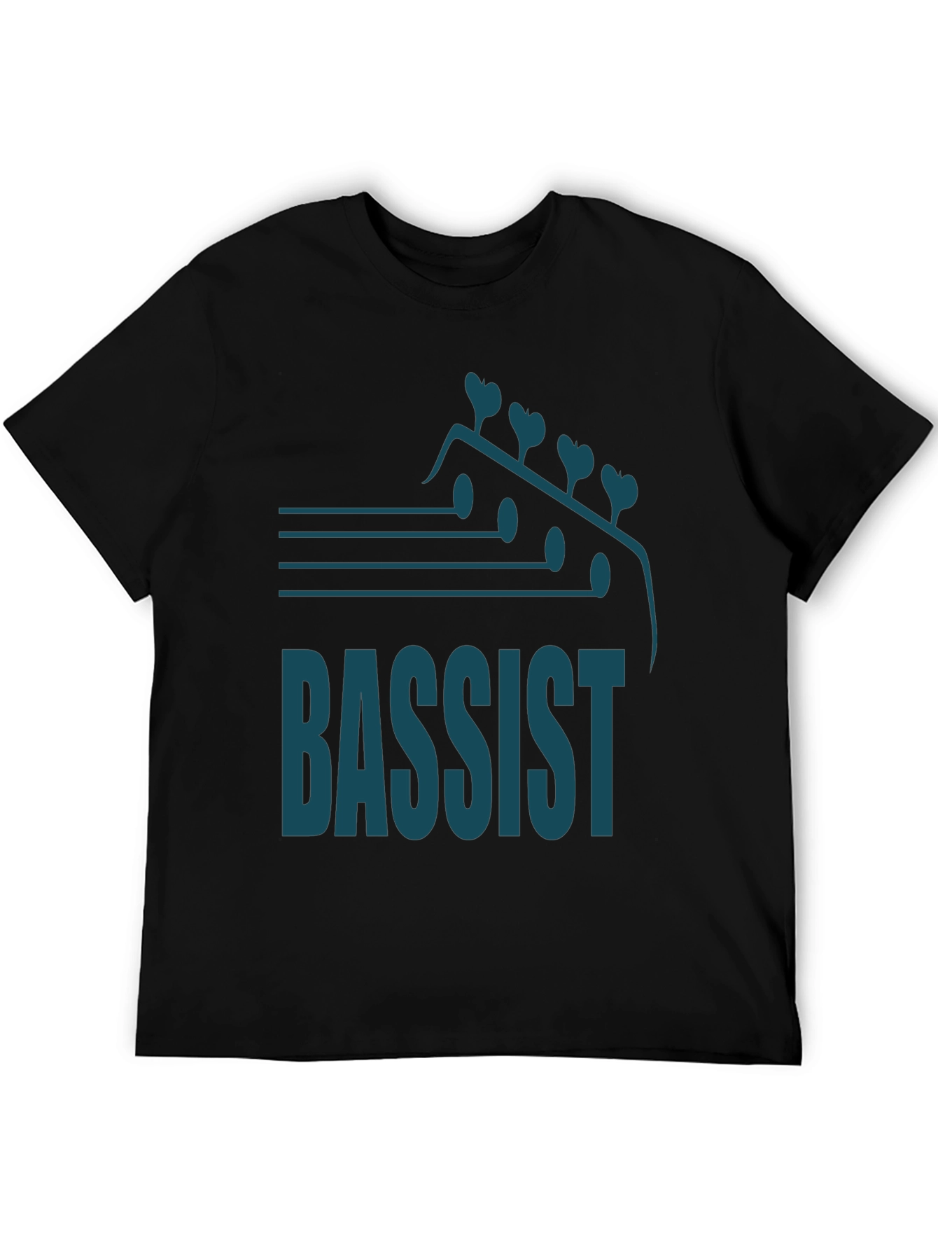 Black Bassist T-Shirt: Music Lover's Guitar Tee view 5