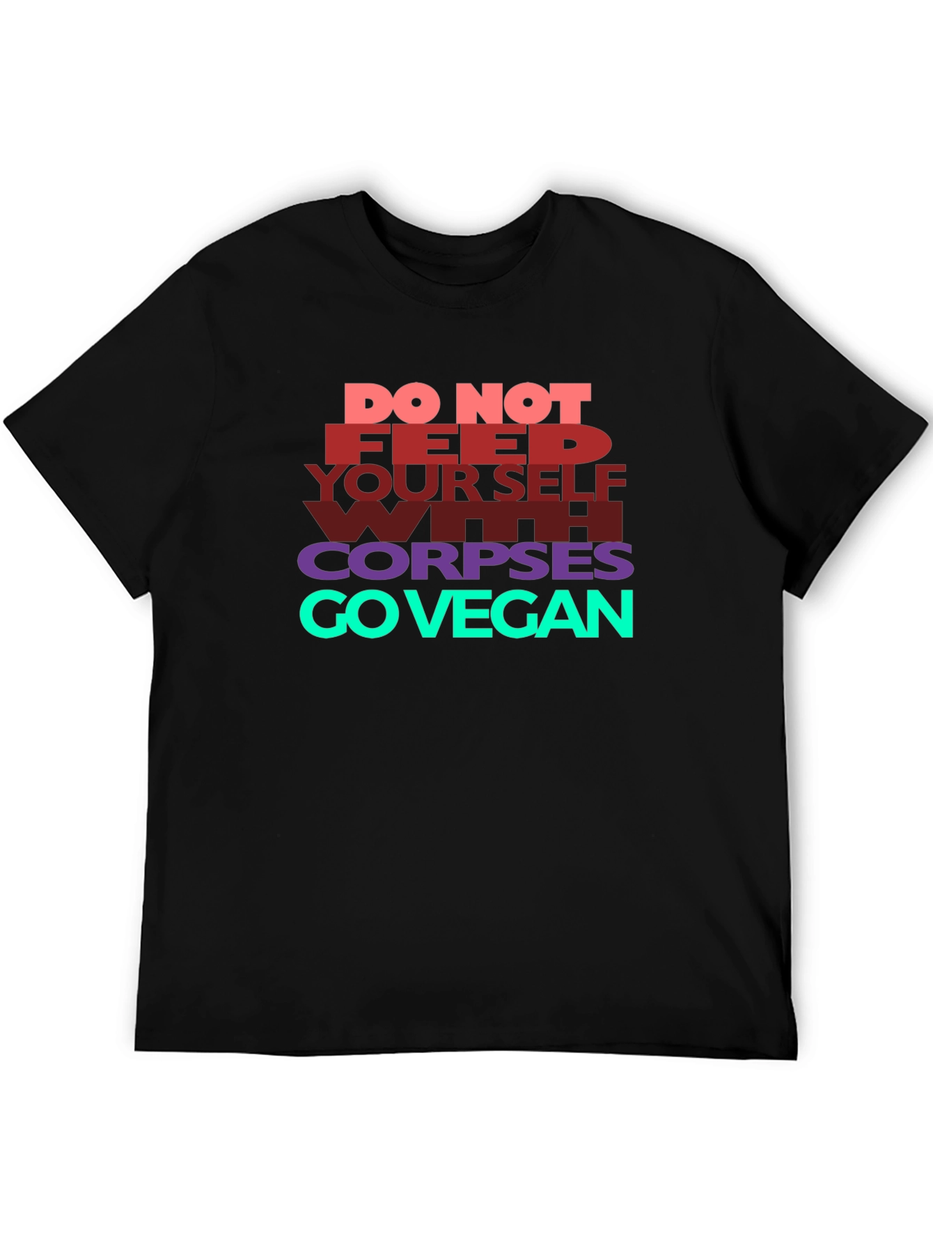 Black Vegan Statement T-Shirt -  Ethical Style view 5