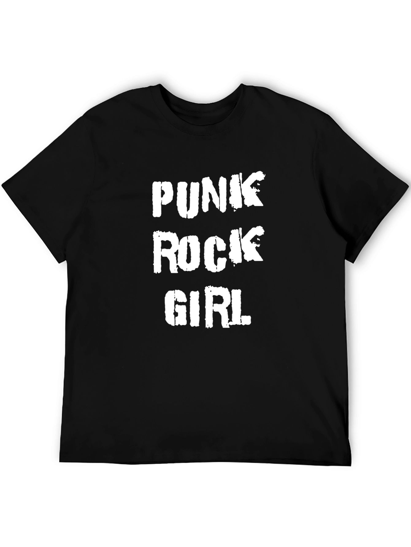 Black Punk Rock Girl Black T-Shirt view 5