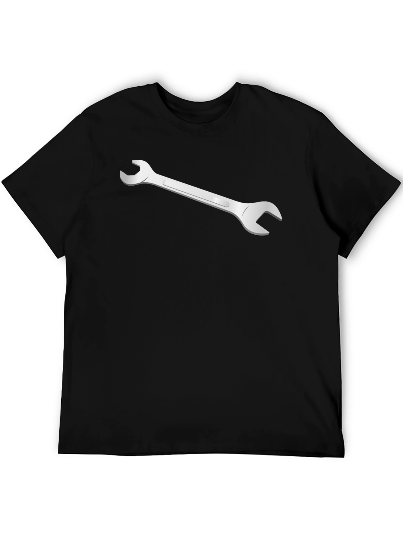 Black Wrench Graphic Black Cotton T-Shirt view 5