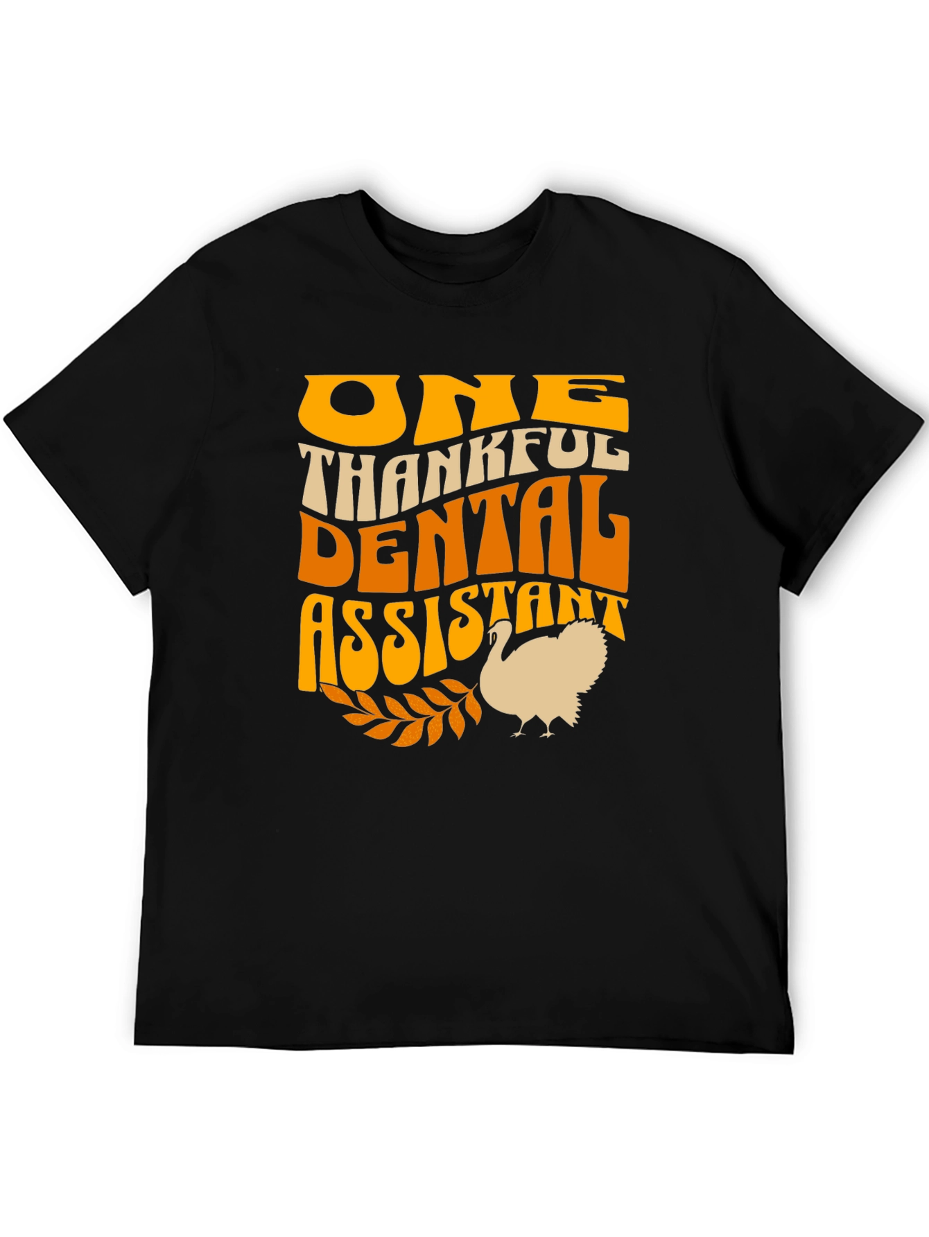Black Thankful Dental Assistant T-Shirt view 5