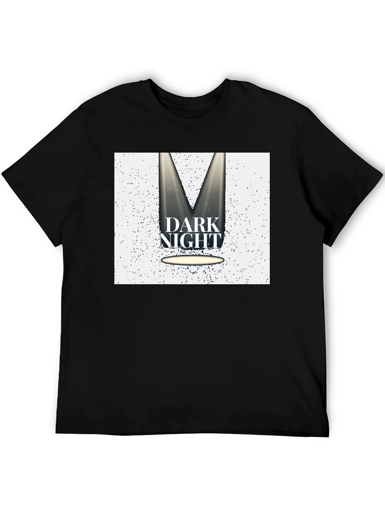 Black Dark Night Graphic Tee - Black Cotton Blend T-Shirt view 5