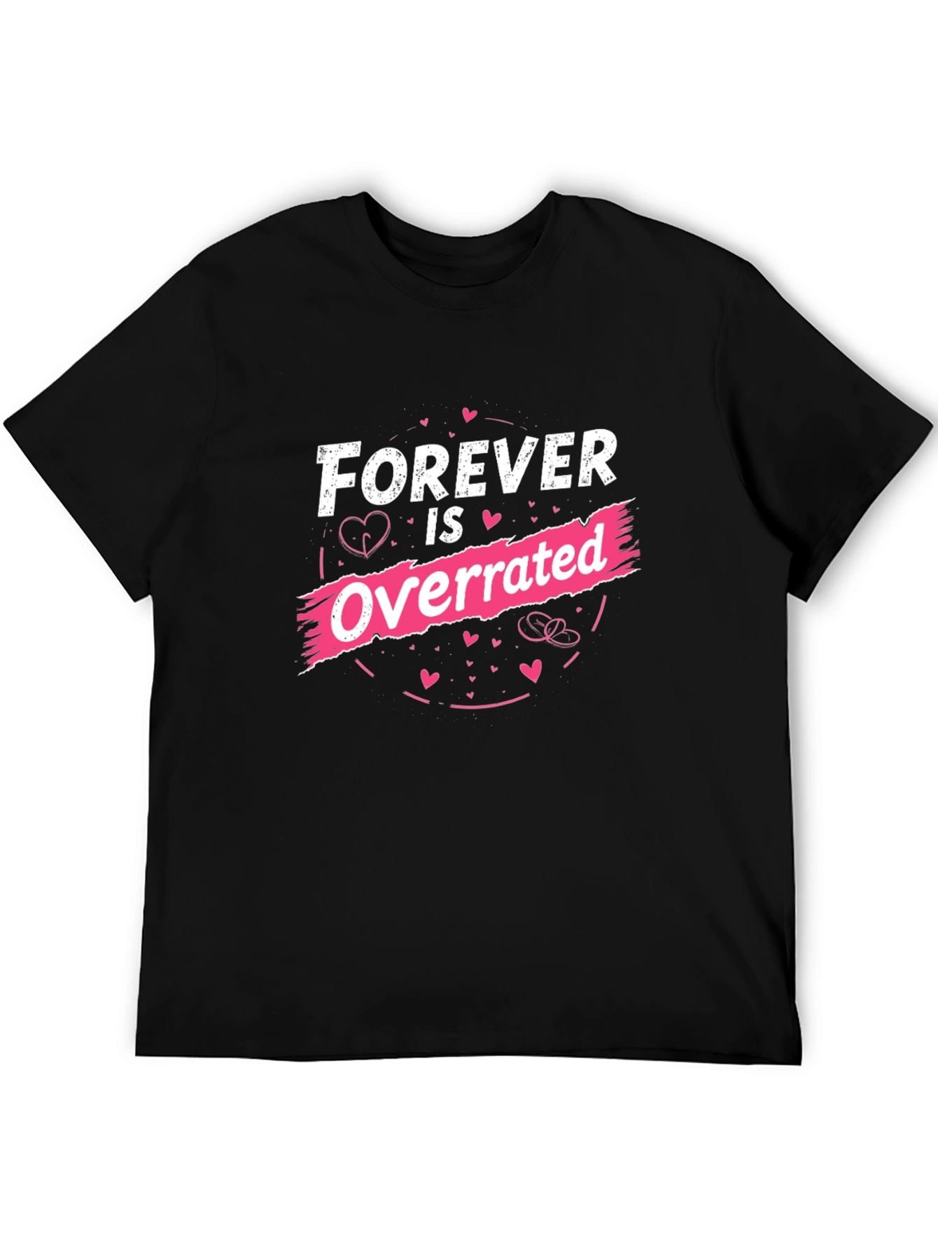 Black Forever is Overrated Graphic Tee - Black view 5