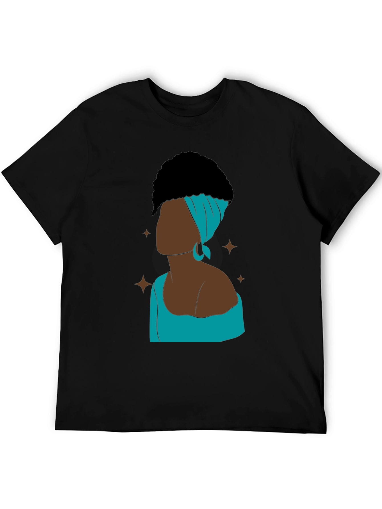 Black Elegant Afro Woman Graphic T-Shirt view 5