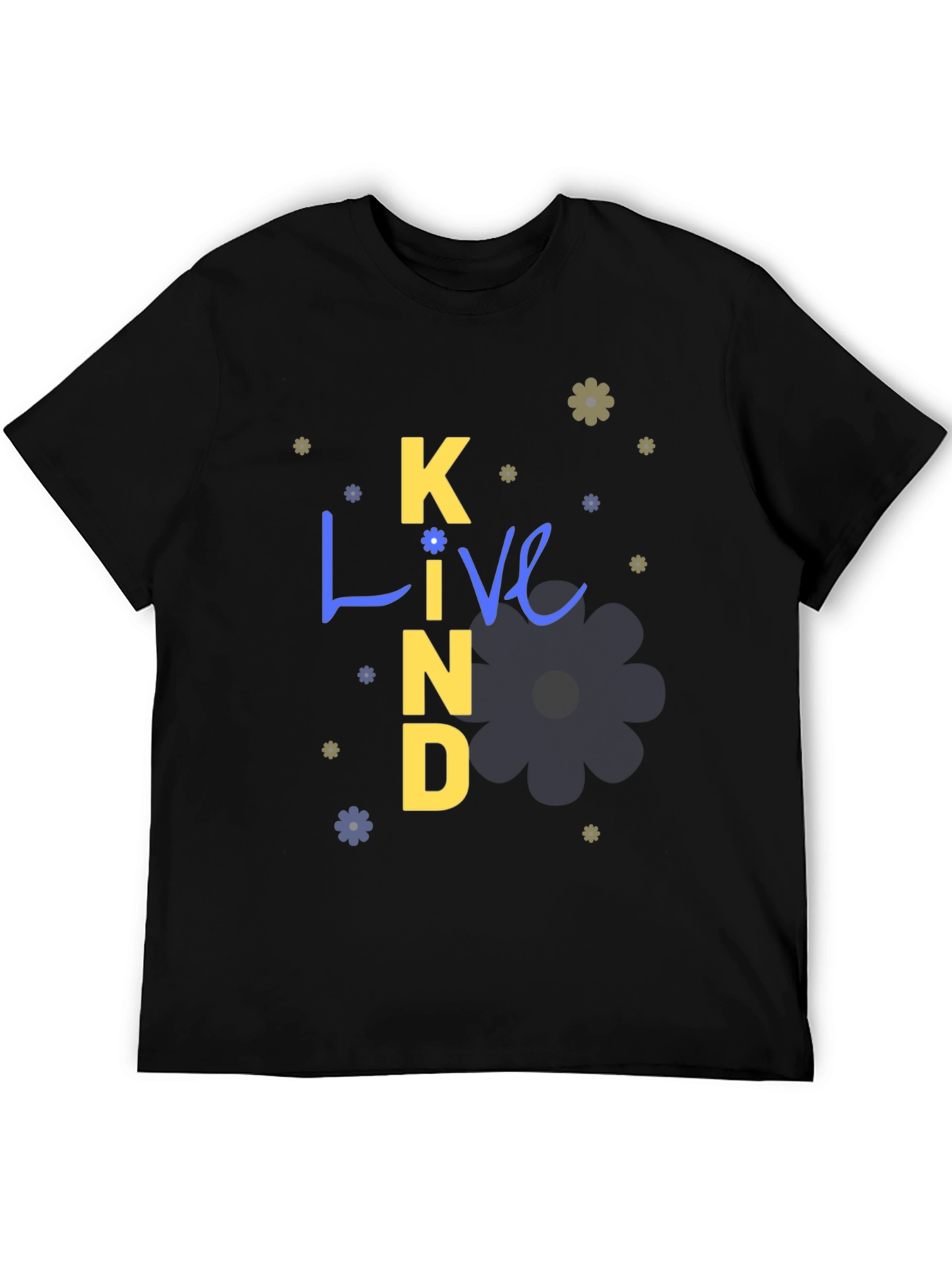 Black Live Kind T-Shirt - Positive Message Tee view 5