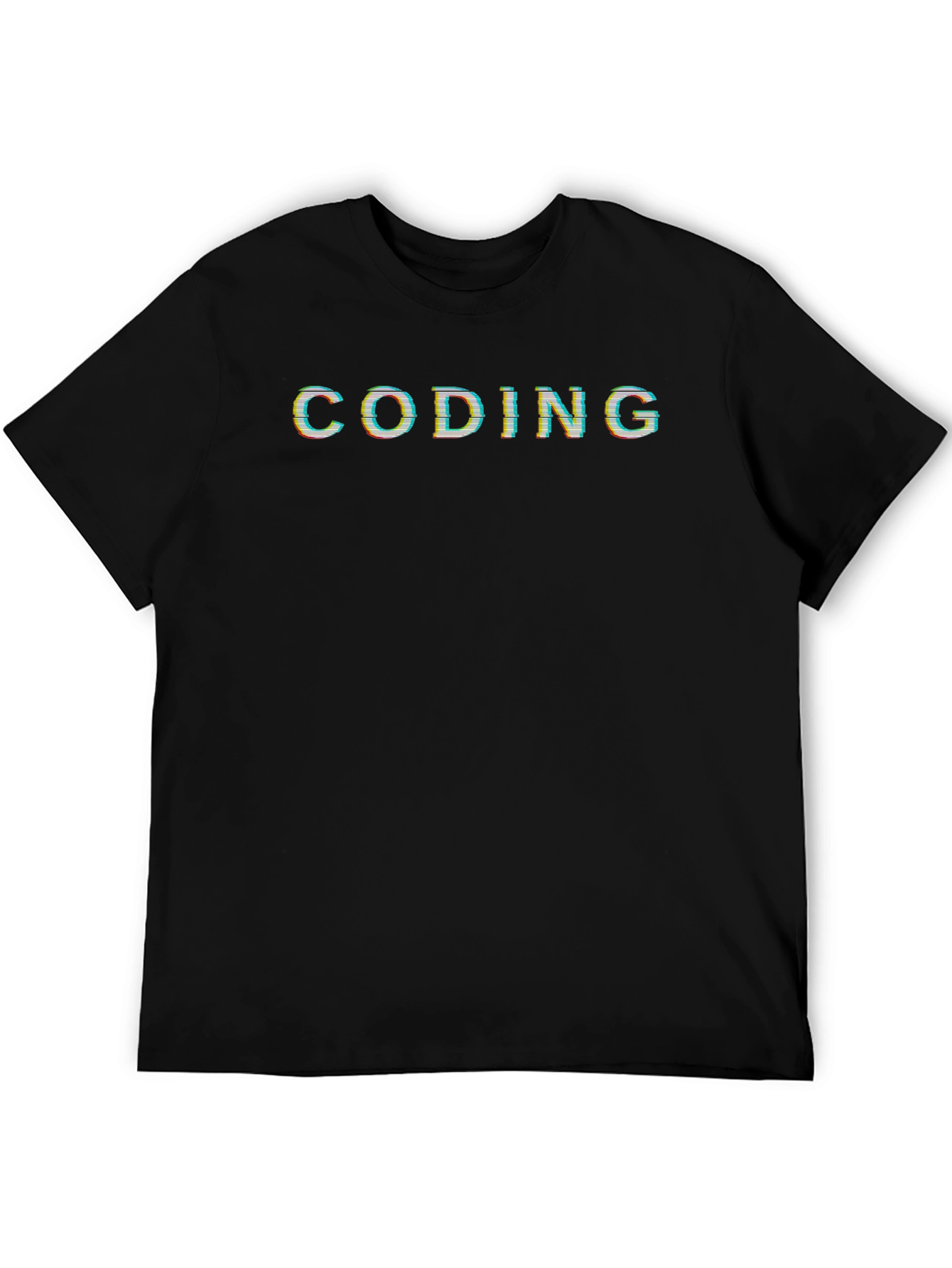 Black Coding Glitch T-Shirt - Programmer Shirt view 5