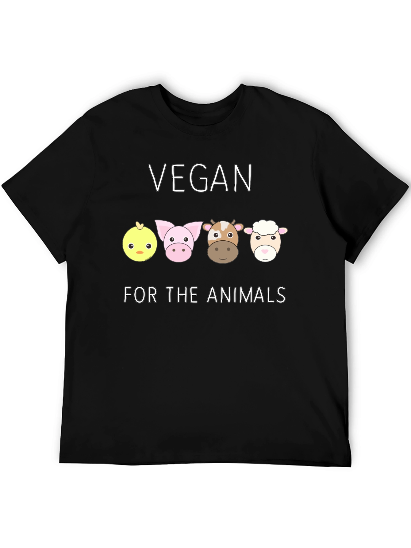 Black Vegan For The Animals T-Shirt view 5