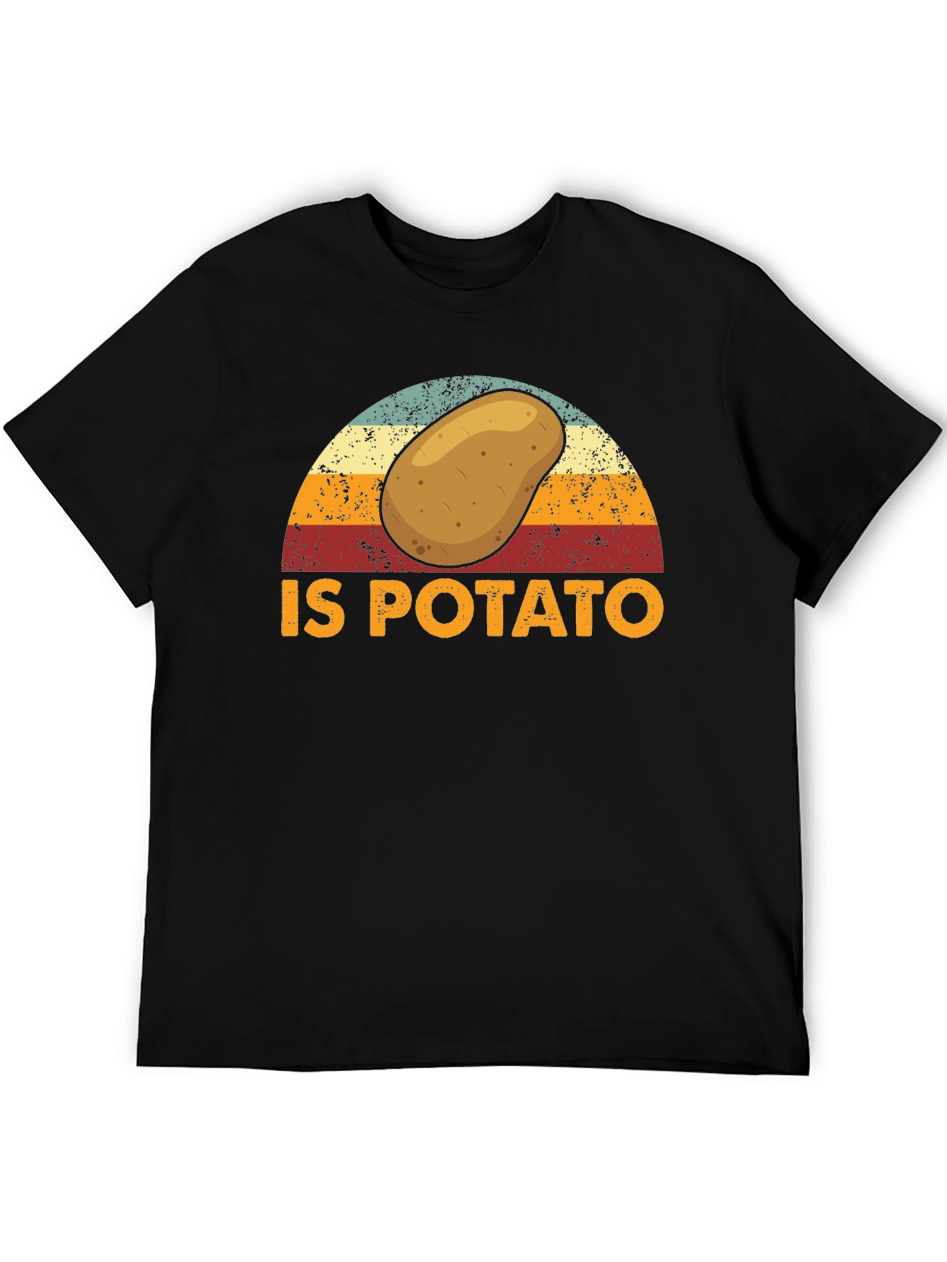 Black Retro Potato Graphic T-Shirt - Funny Foodie Tee view 5