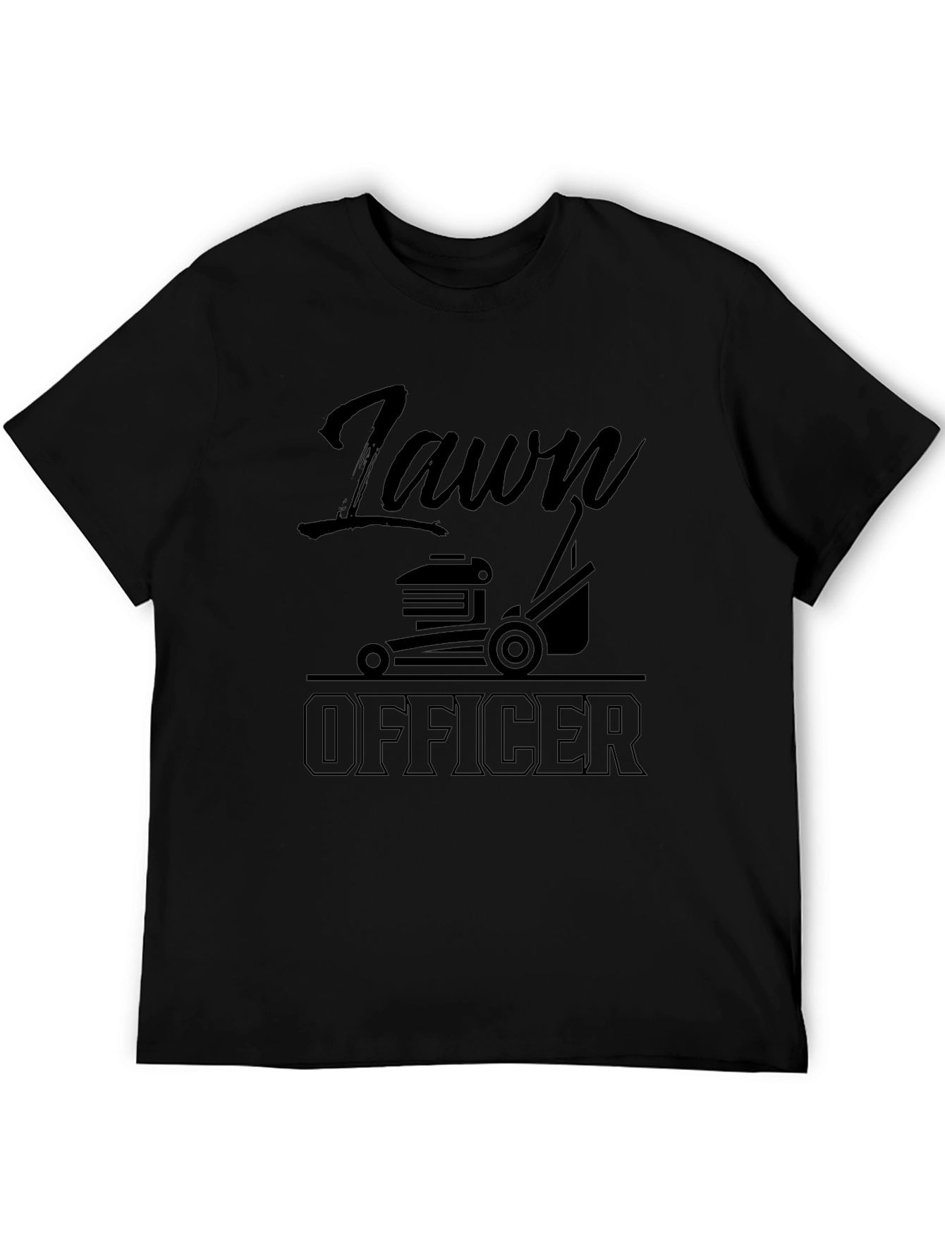 Black Lawn Officer Graphic T-Shirt view 5