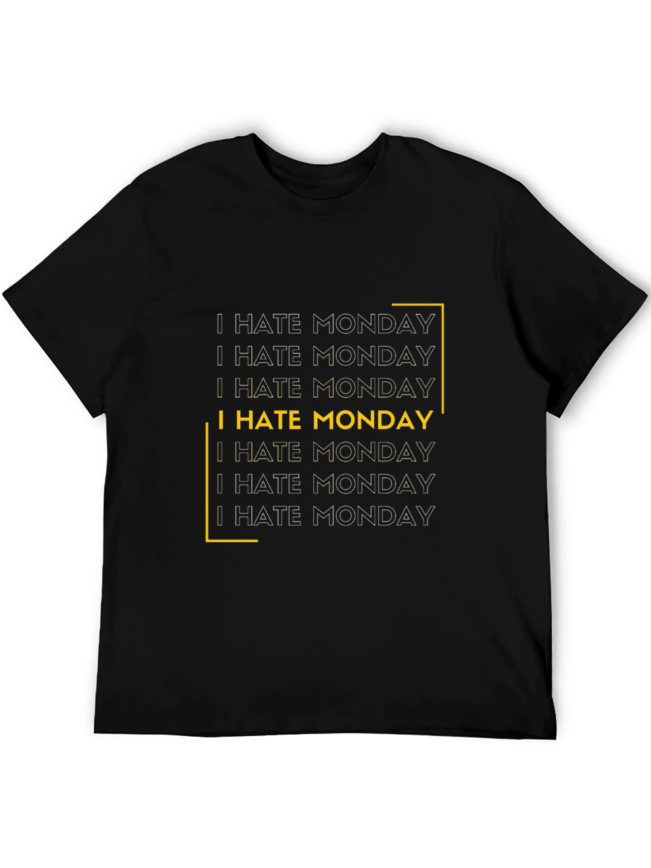 Black I Hate Monday Graphic Tee - Black view 5