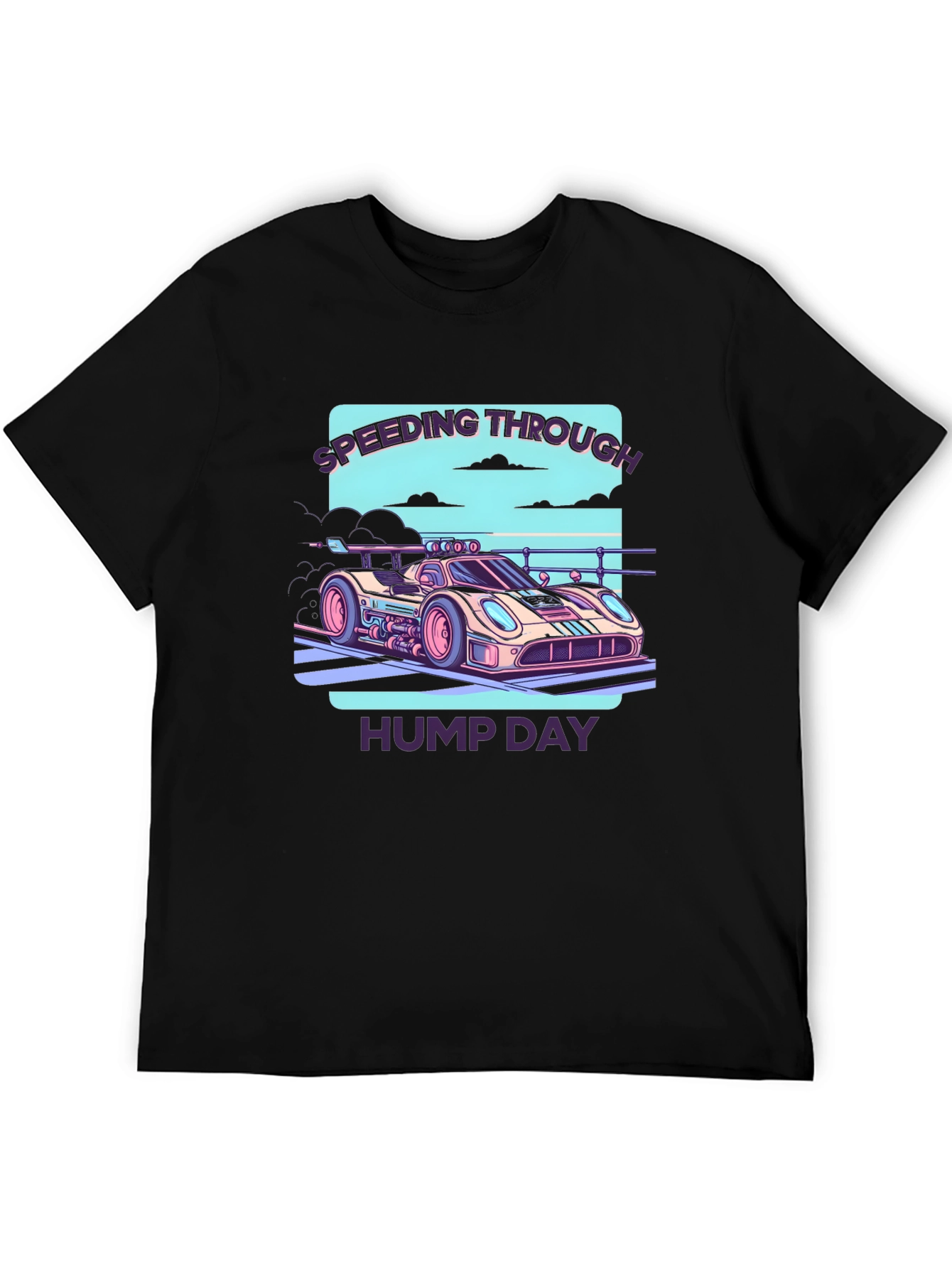 Black Speeding Through Hump Day Graphic Tee view 5