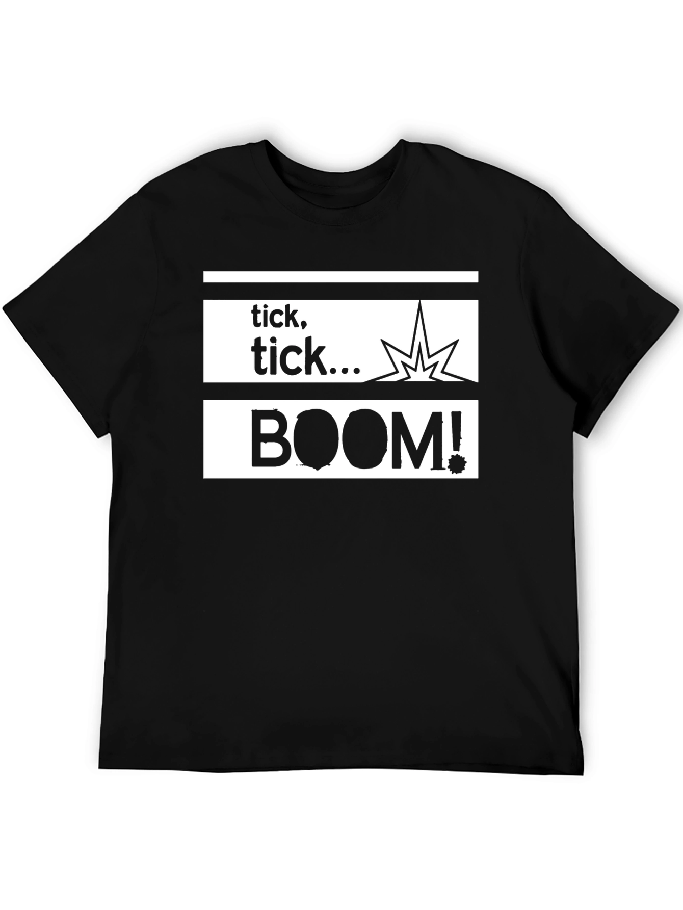 Black Tick Tick Boom Graphic T-Shirt view 5