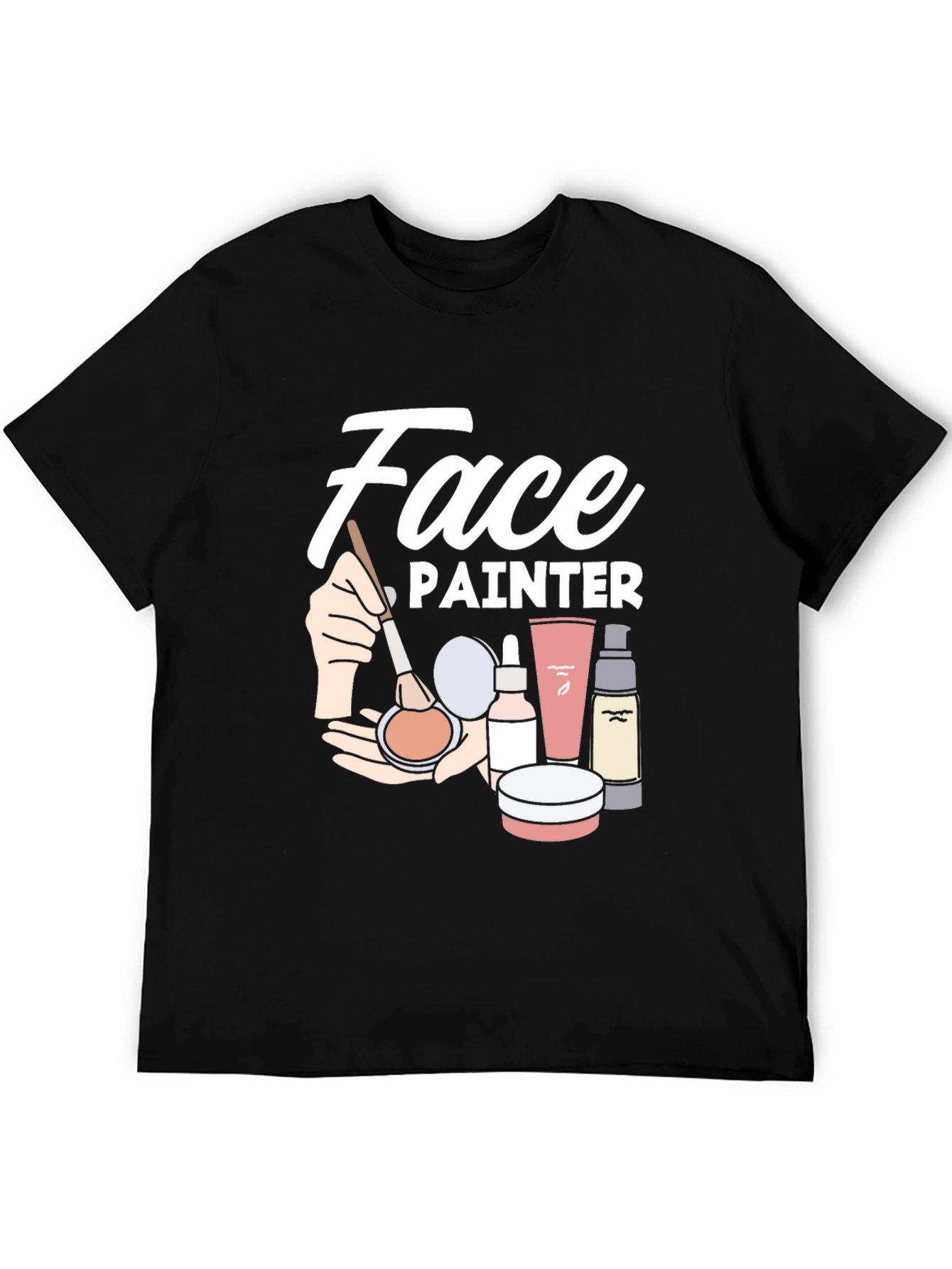 Face Painter Graphic Tee - Black Unisex T-Shirt - 5