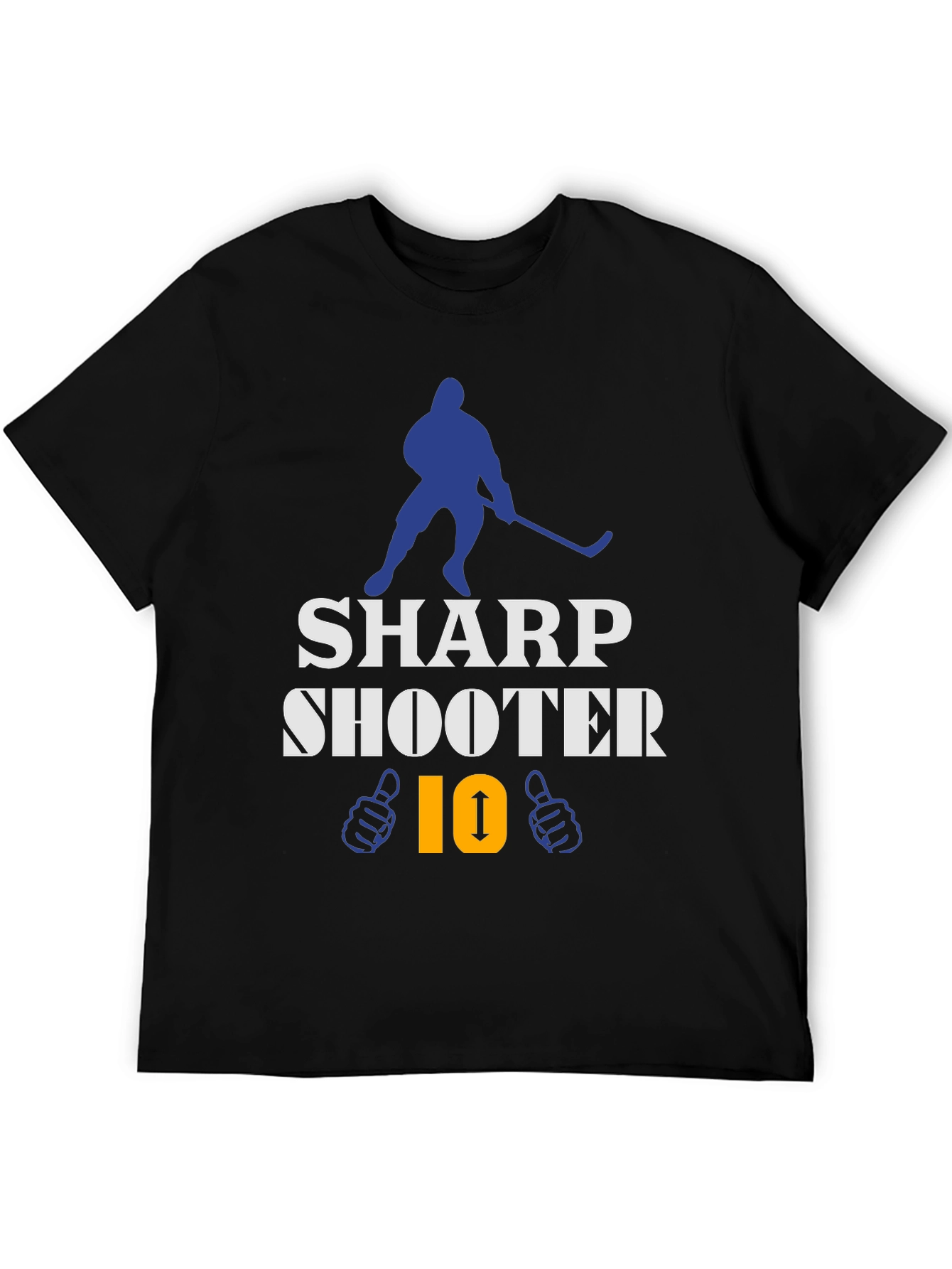 Black Sharp Shooter Hockey T-Shirt view 5