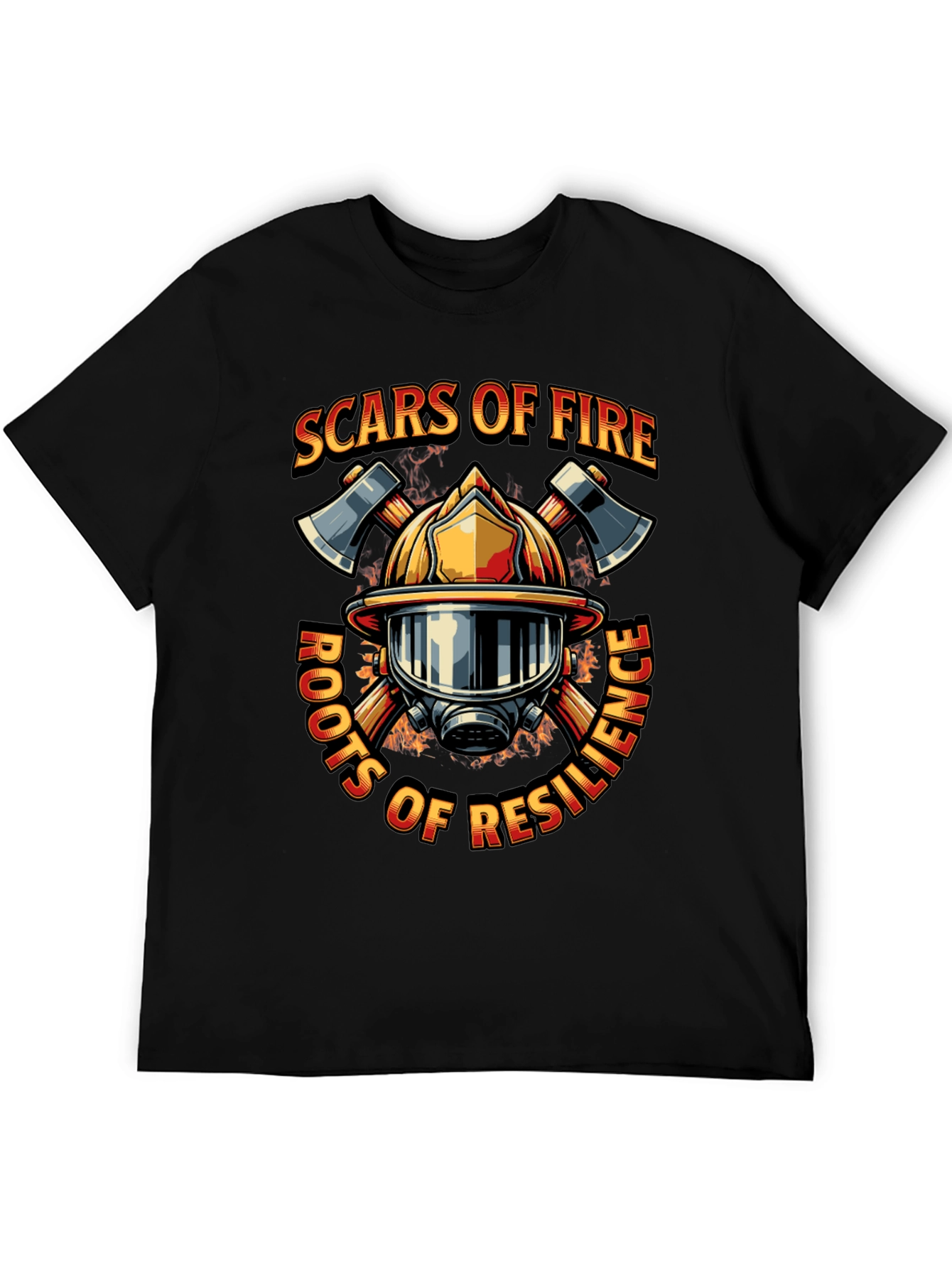 Black Firefighter Resilience Graphic Tee view 5