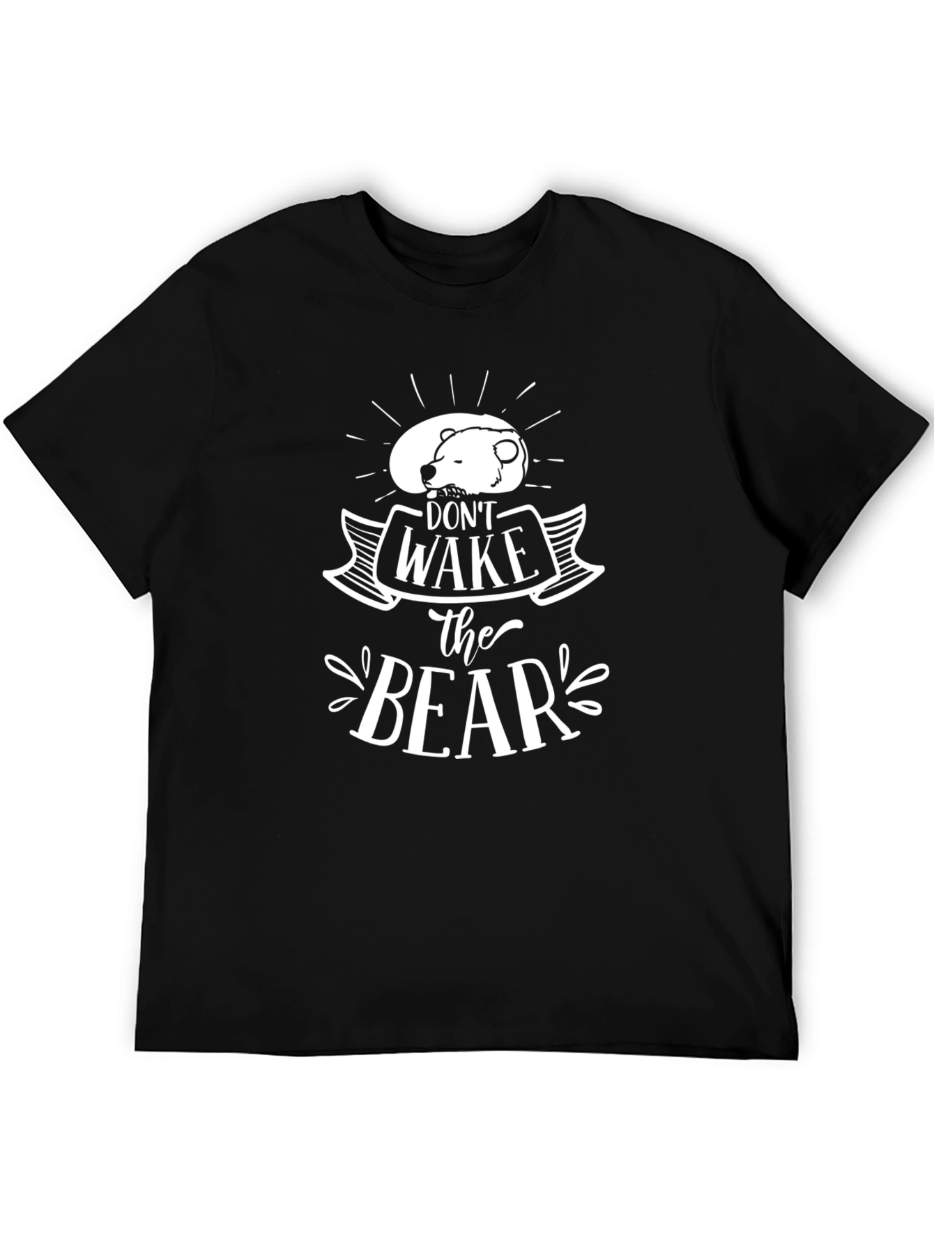Black Don't Wake the Bear Graphic T-Shirt - Black view 5