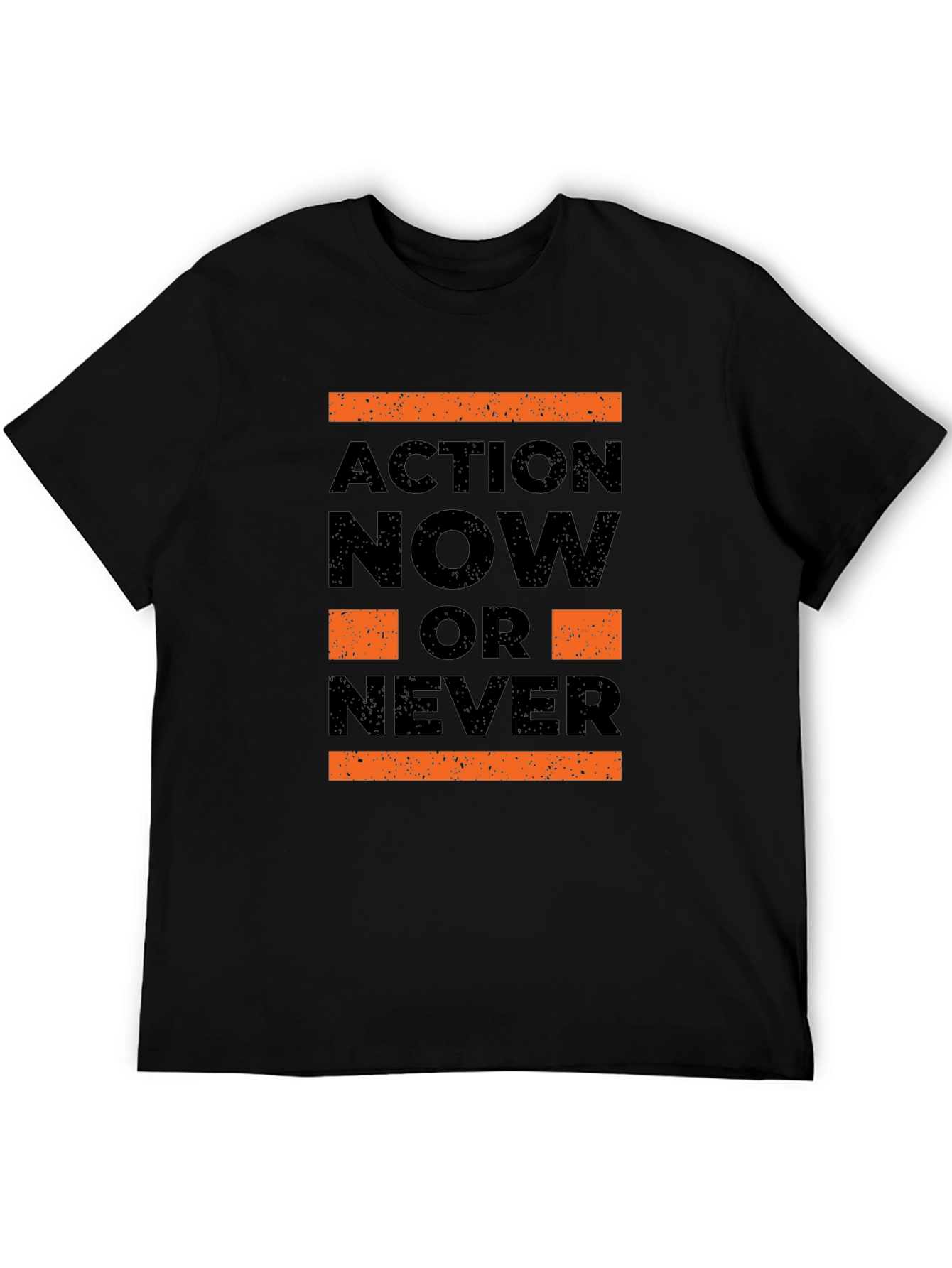 Black Action Now T-Shirt: Bold Motivation view 5