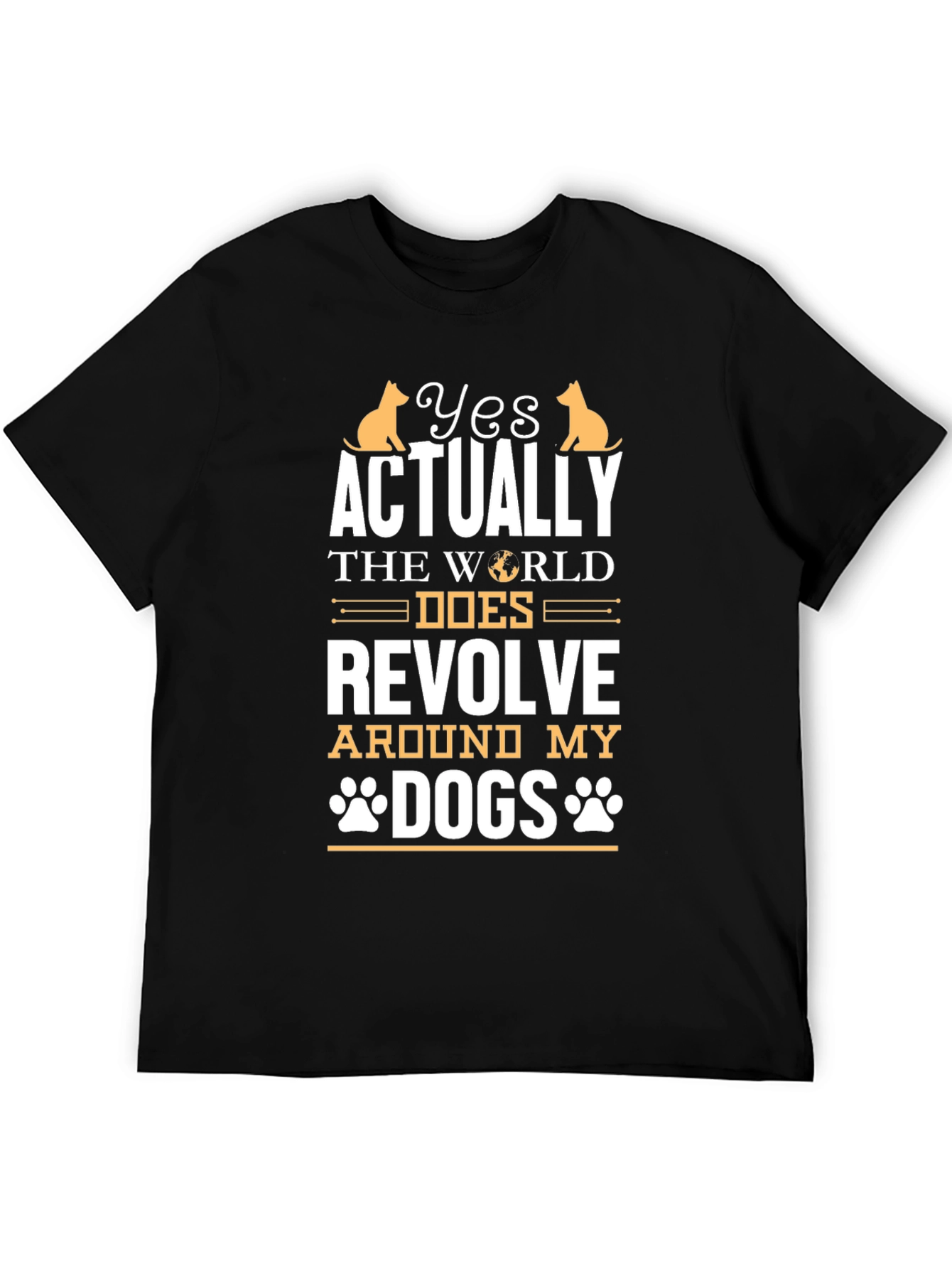Black Yes Actually Dogs T-Shirt view 5