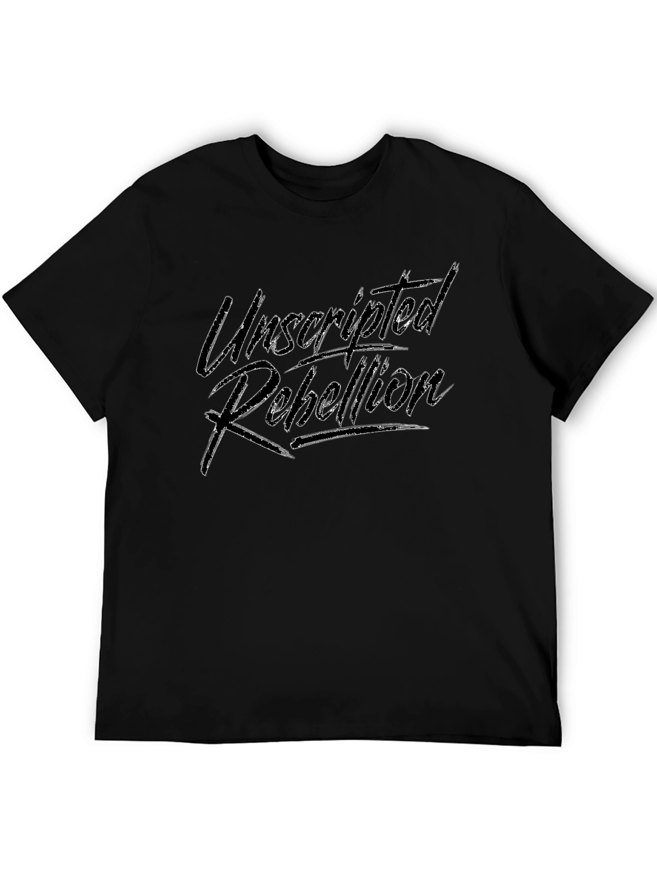 Black Unscripted Rebellion Black Graphic Tee - Menswear view 5