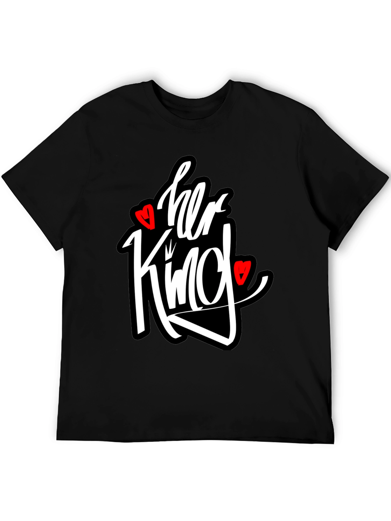 Black Her King Graphic T-Shirt - Black view 5
