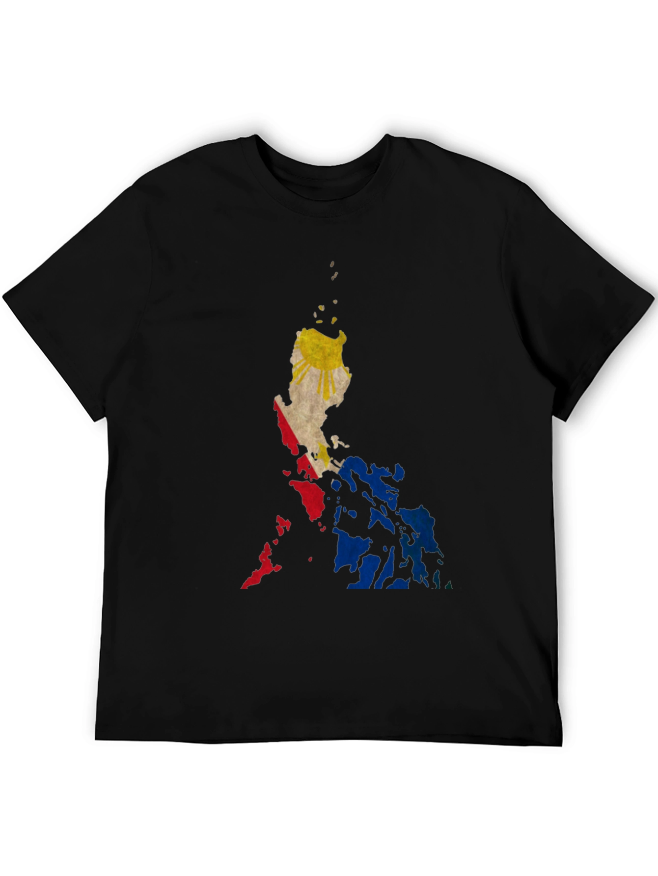 Philippine Flag Map Black T-Shirt - 5