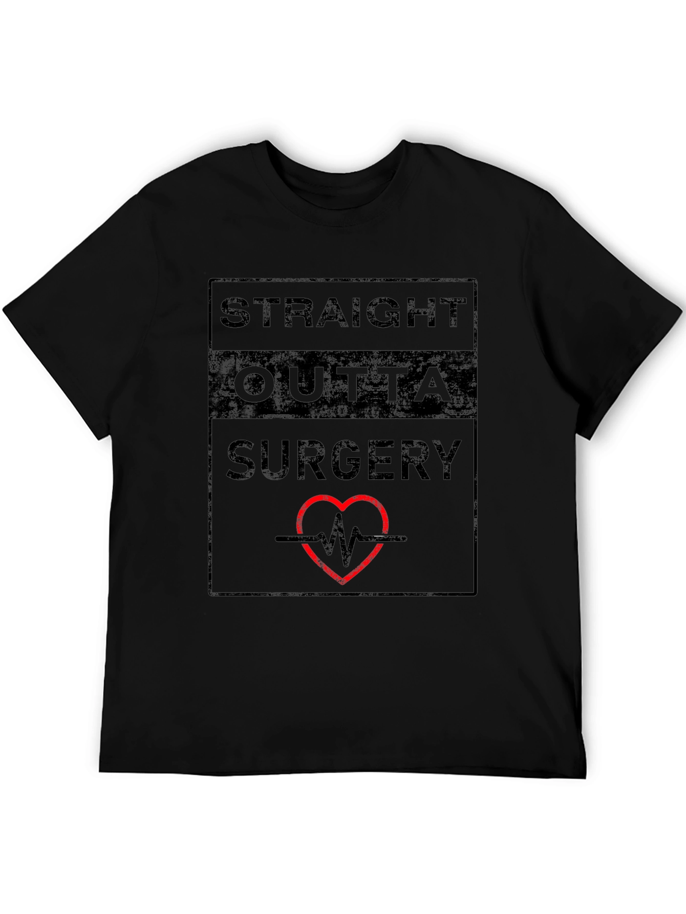 Black Straight Outta Surgery T-Shirt - Funny Doctor/Patient Tee view 5