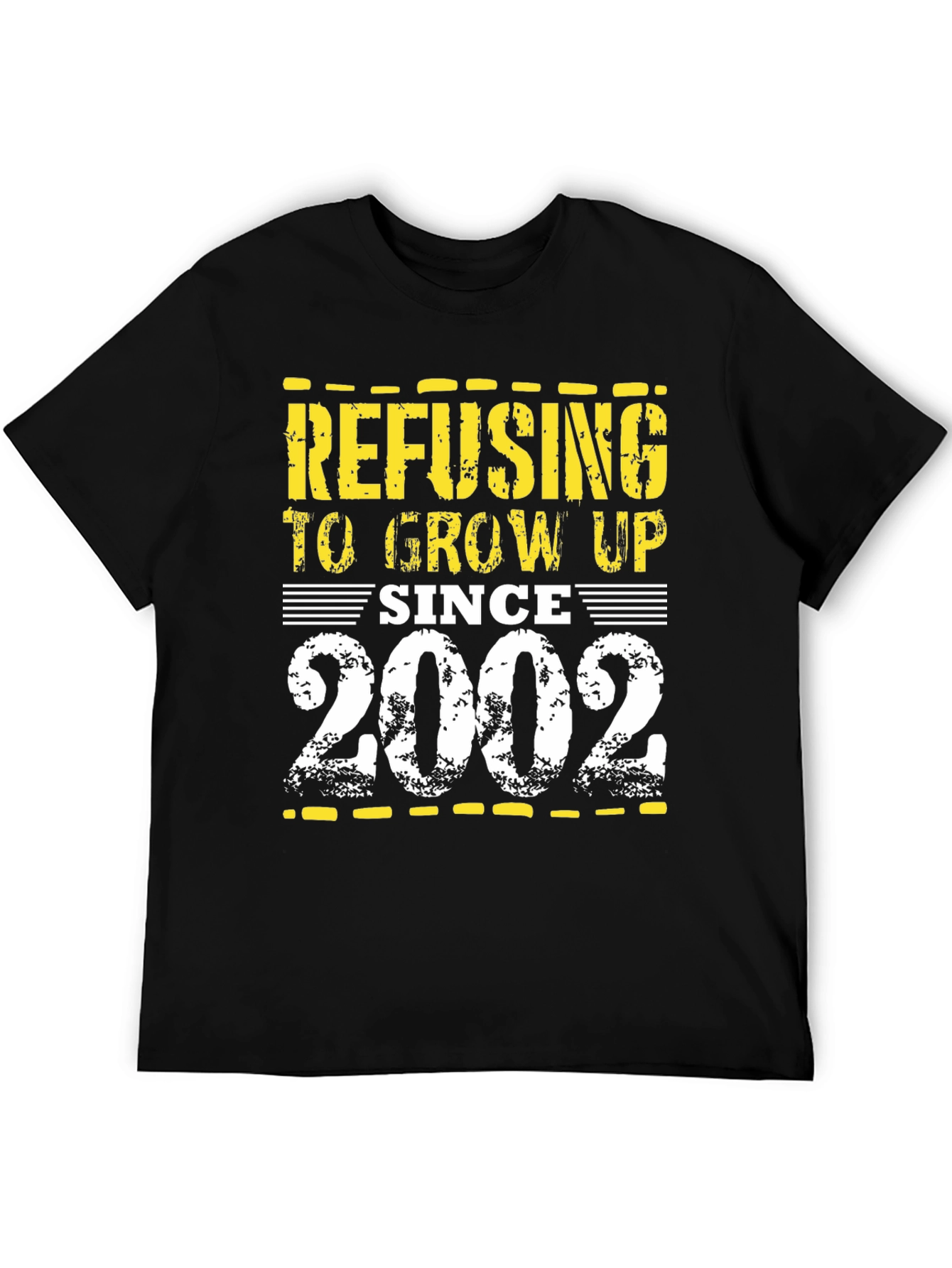 Black Refusing to Grow Up Since 2002 Black T-Shirt view 5