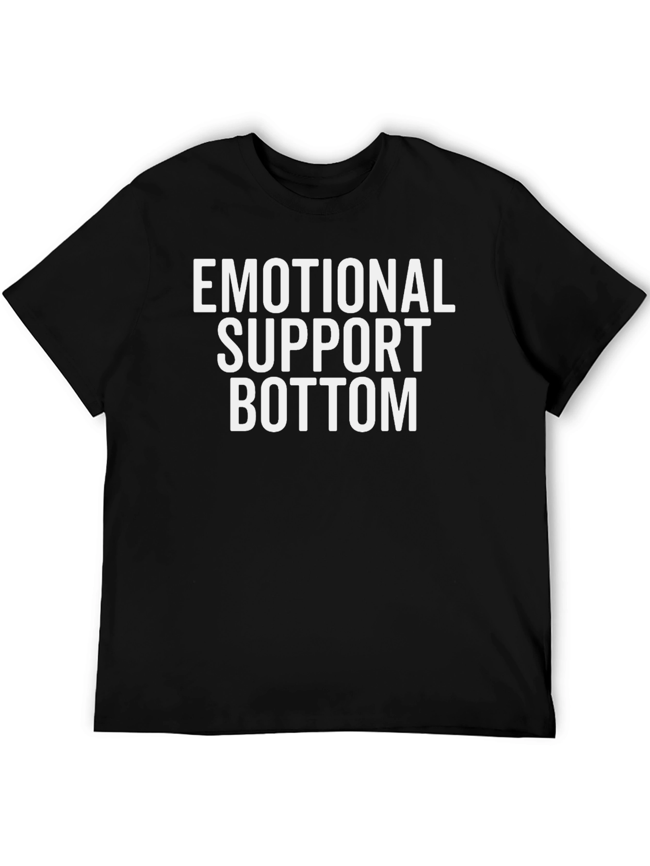 Black Emotional Support Bottom Graphic Tee view 5
