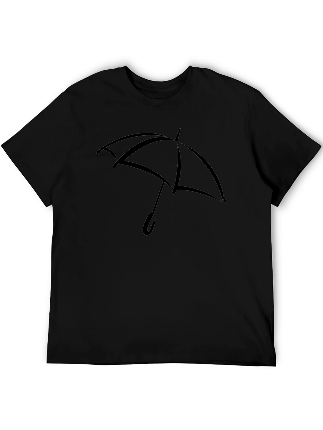 Black Umbrella Graphic T-Shirt - Stylish Casual Wear view 5