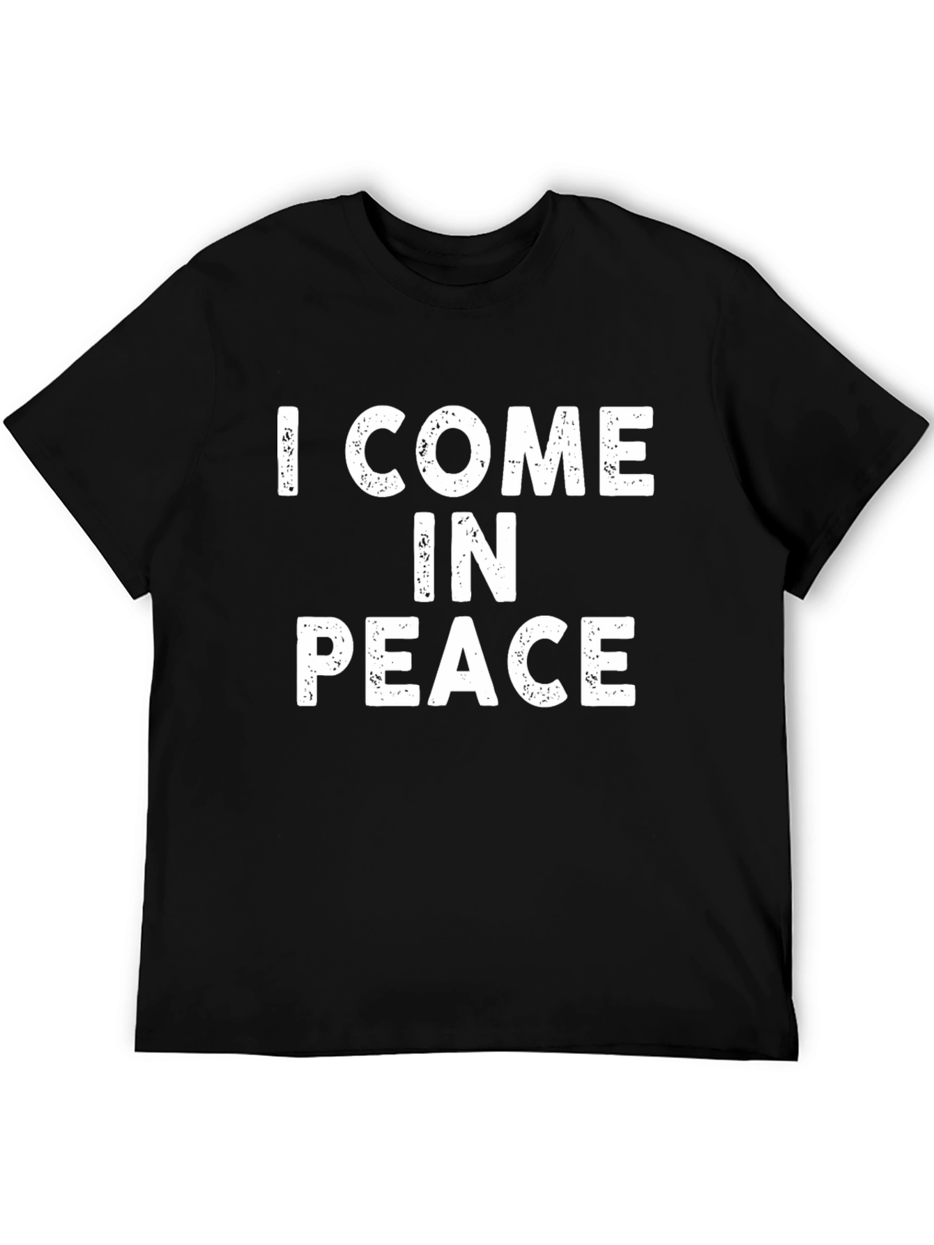 Black I Come In Peace Black Graphic Tee view 5